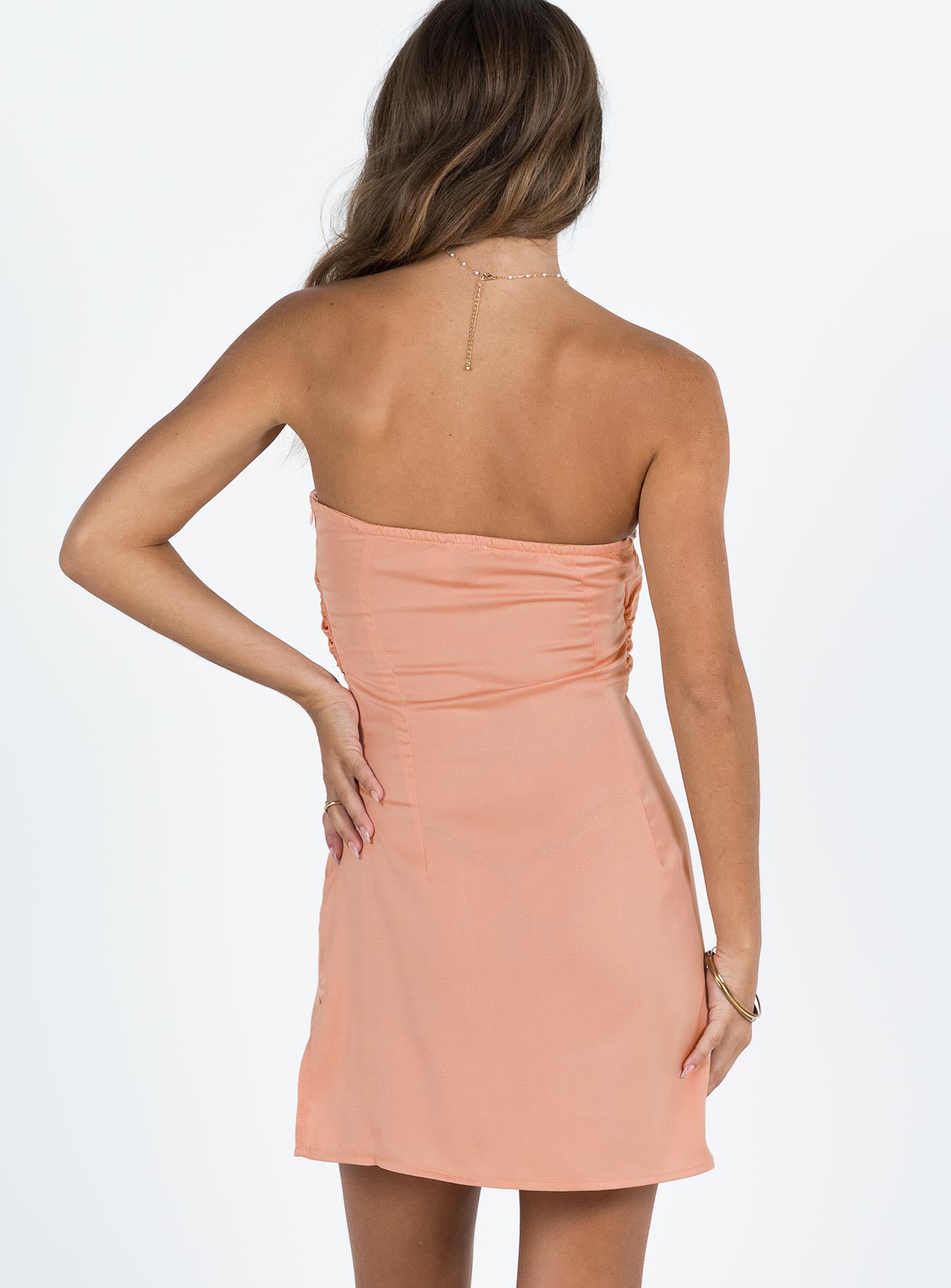 Irena Strapless Mini Dress Dusty Pink - Image 5