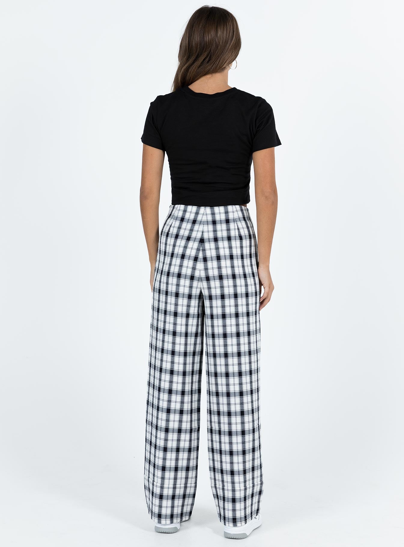 Euros Check Pants Black/White Tall - Image 10