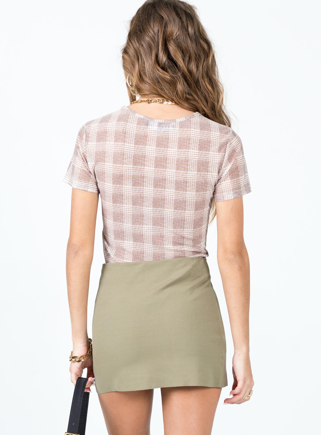 Karley Low Waist Mini Skirt Green - Image 5