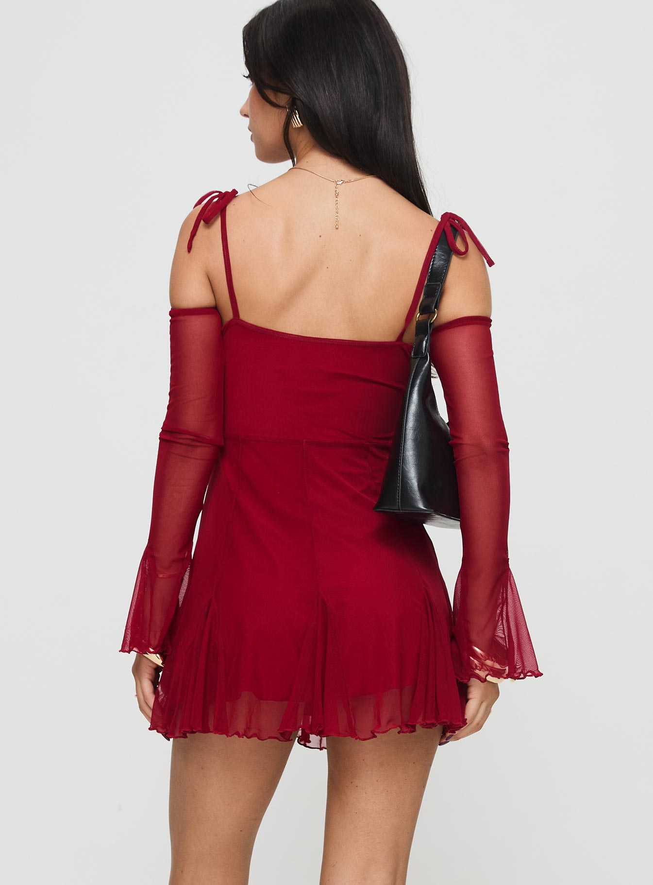 Courtland Off The Shoulder Mini Dress Red - Image 4