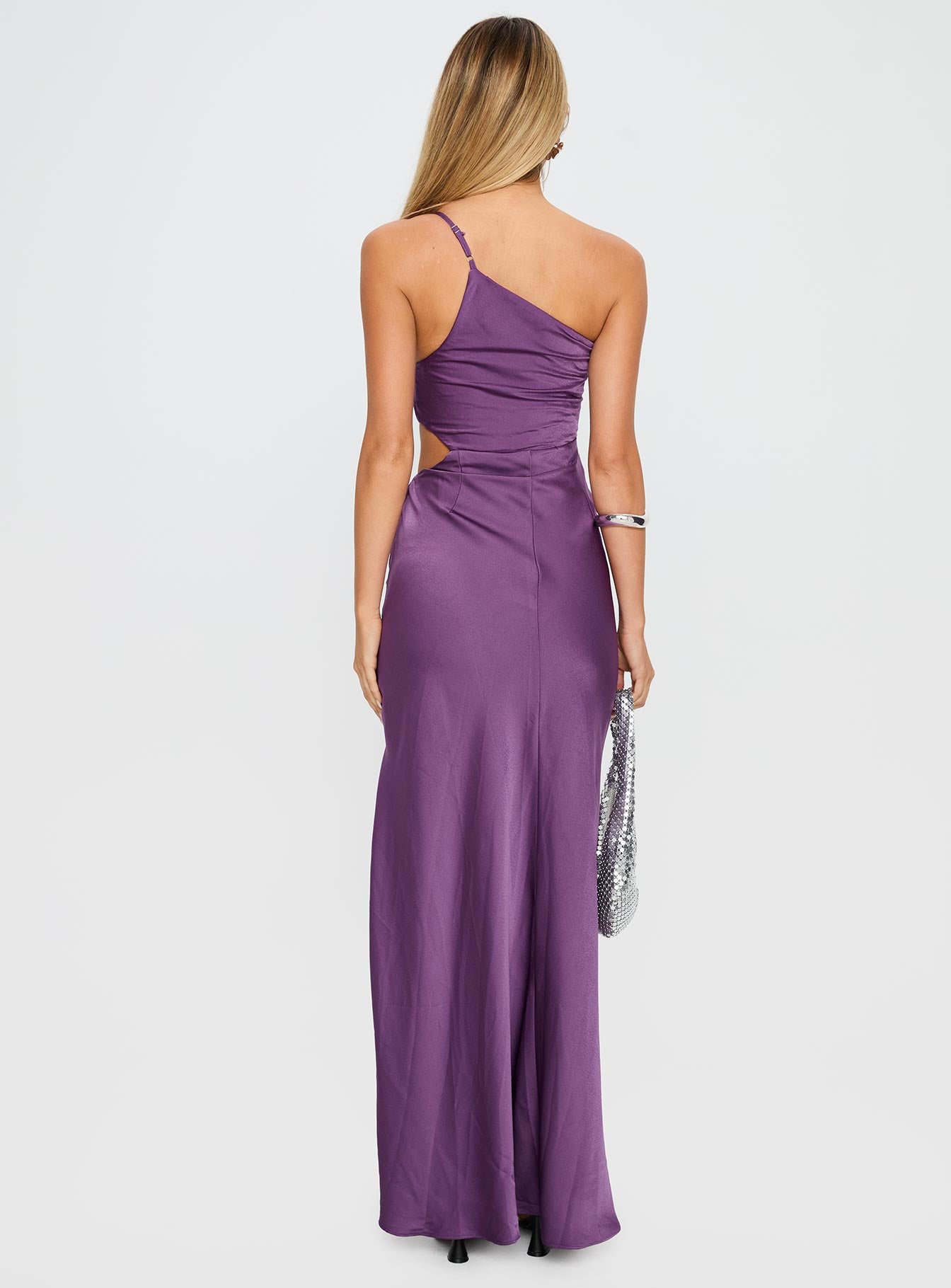 Leading Role One Shoulder Maxi Dress Purple - Image 4