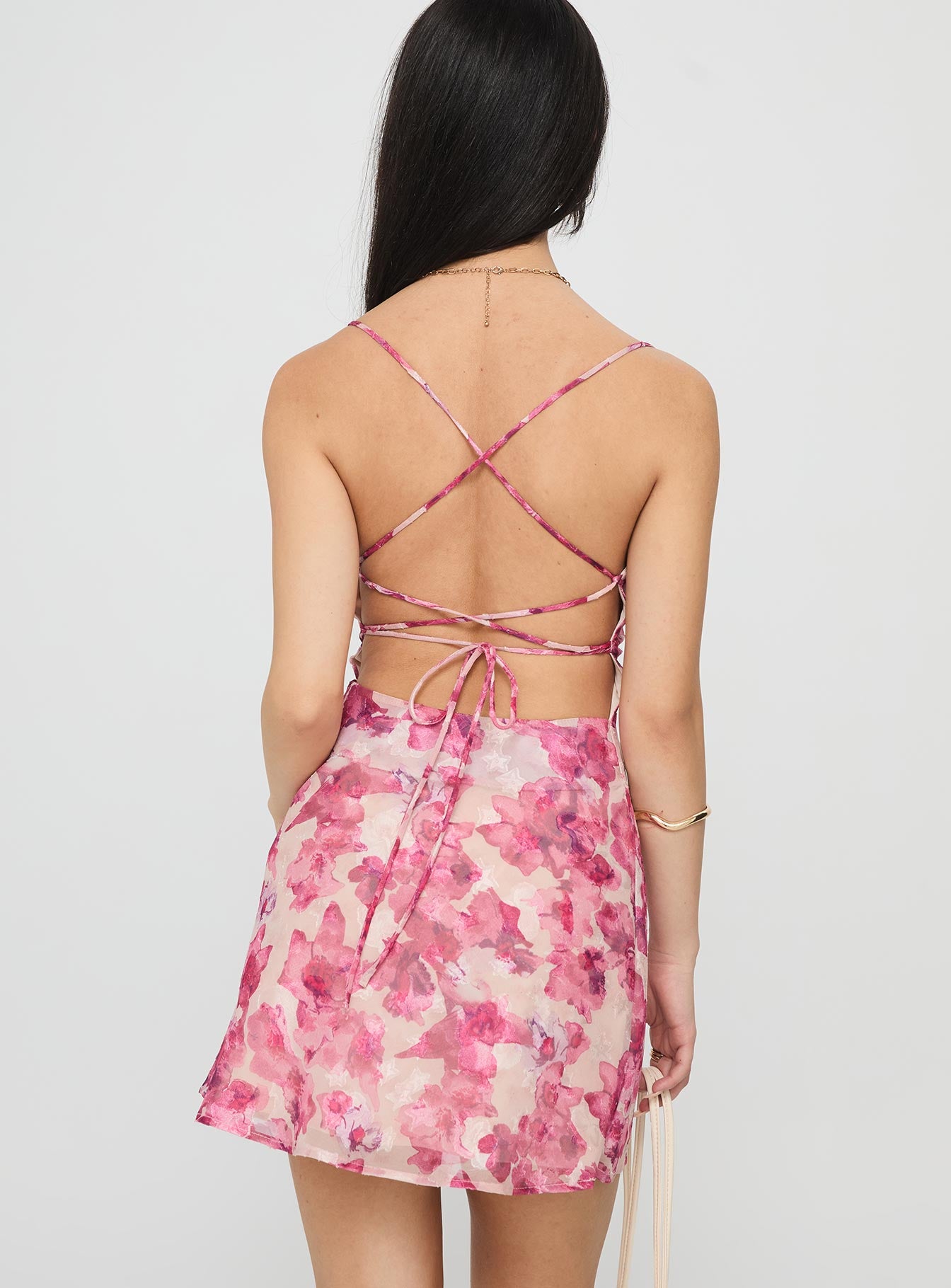 Celena Mini Dress Pink Multi - Image 4