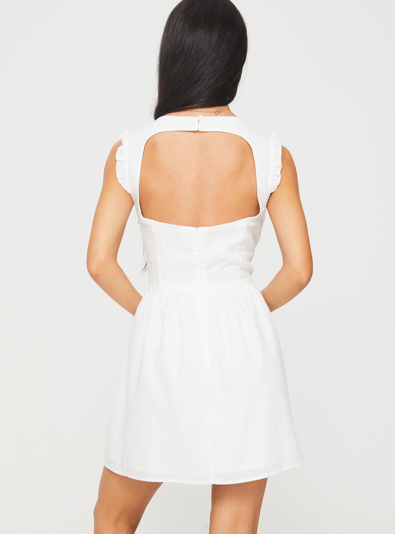 Mochi Mini Dress White - Image 5