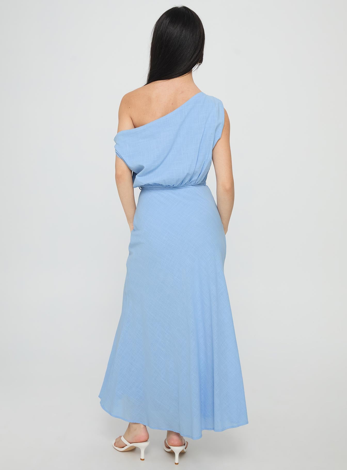 Frangelica Off The Shoulder Maxi Dress Light Blue - Image 4