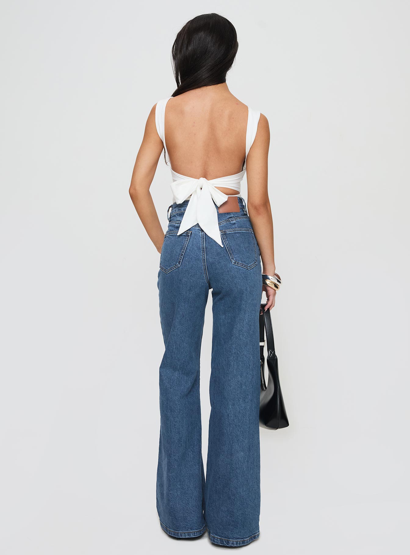 Lucille High Rise Flared Jeans Mid Wash - Image 5