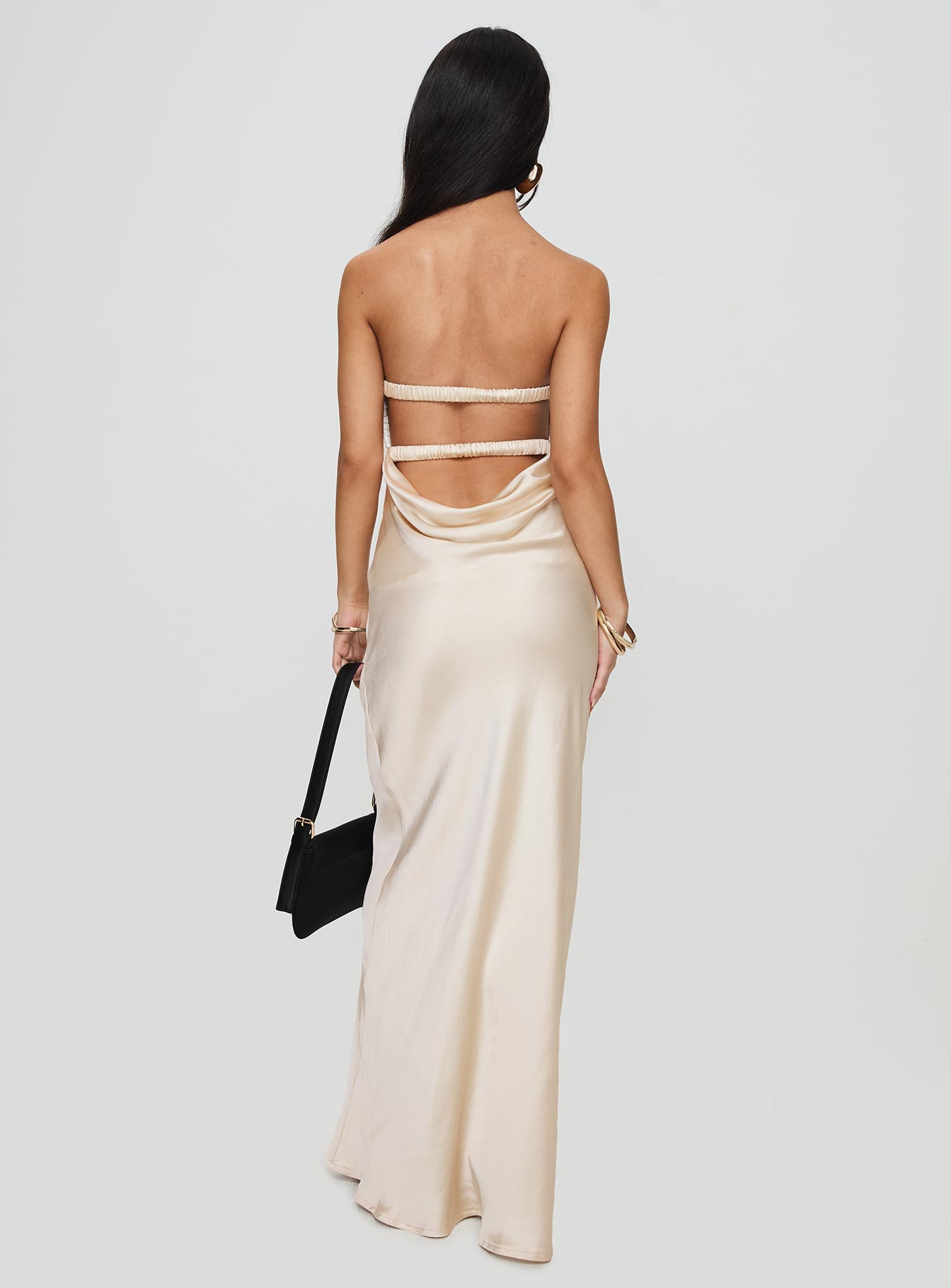 Faviola Strapless Maxi Dress Champagne - Image 5