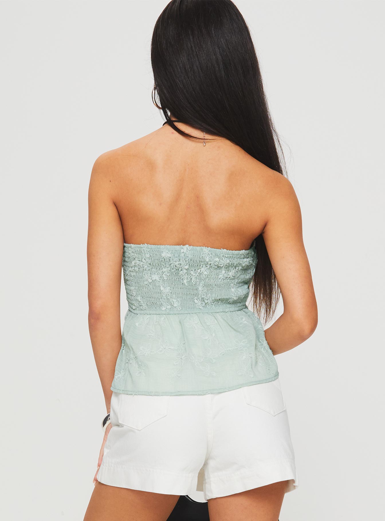 Rosenberg Strapless Top Green - Image 5