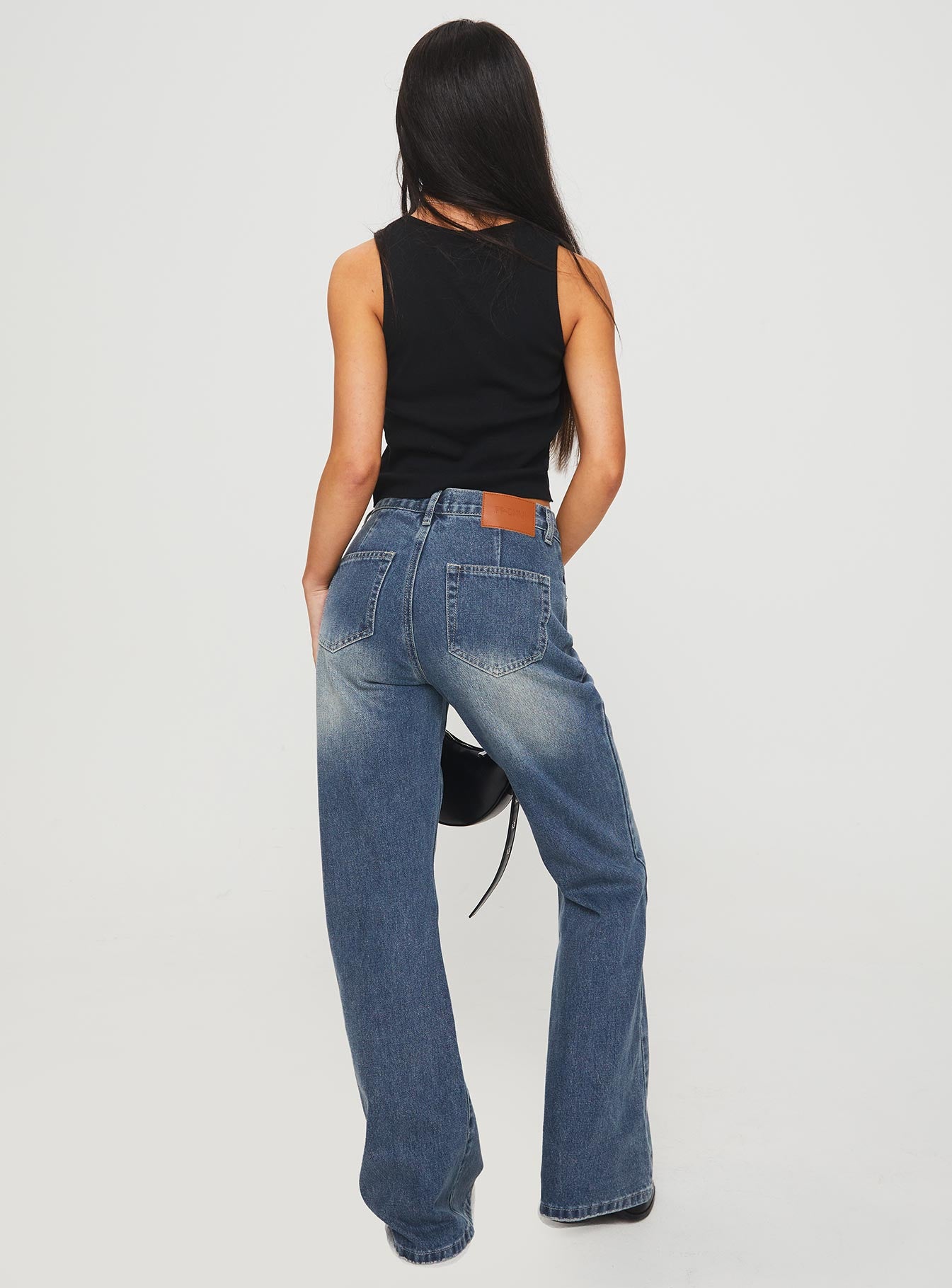 Hanlen Mid Rise Wide Leg Jean Blue - Image 5