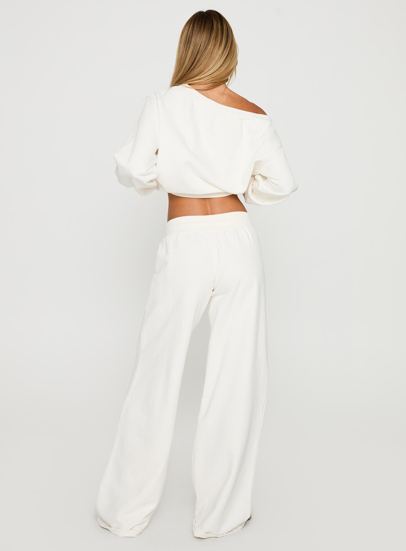 Dodie Wide Leg Pants Washed White - Image 5