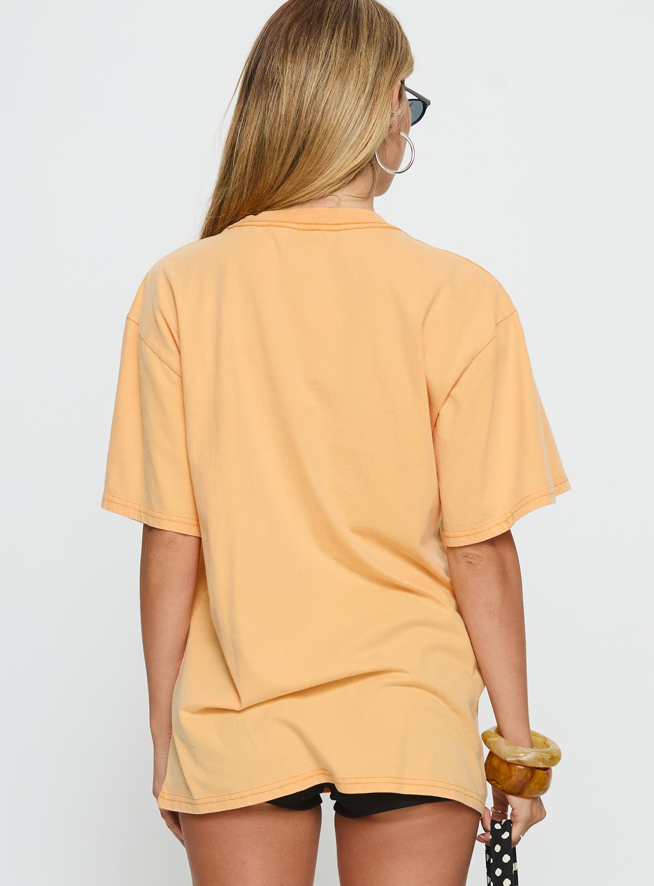 Miami Vacation Club Oversized Graphic Top Orange - Image 5