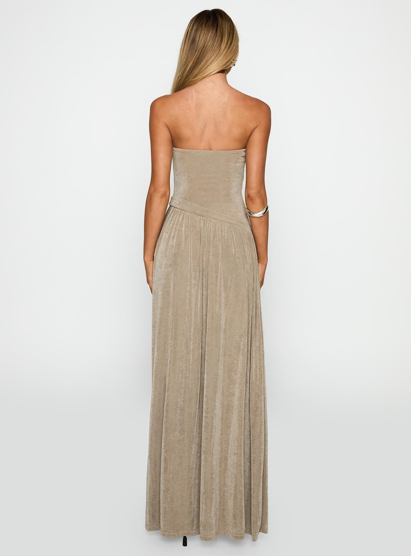 Inka Strapless Maxi Dress Taupe - Image 5