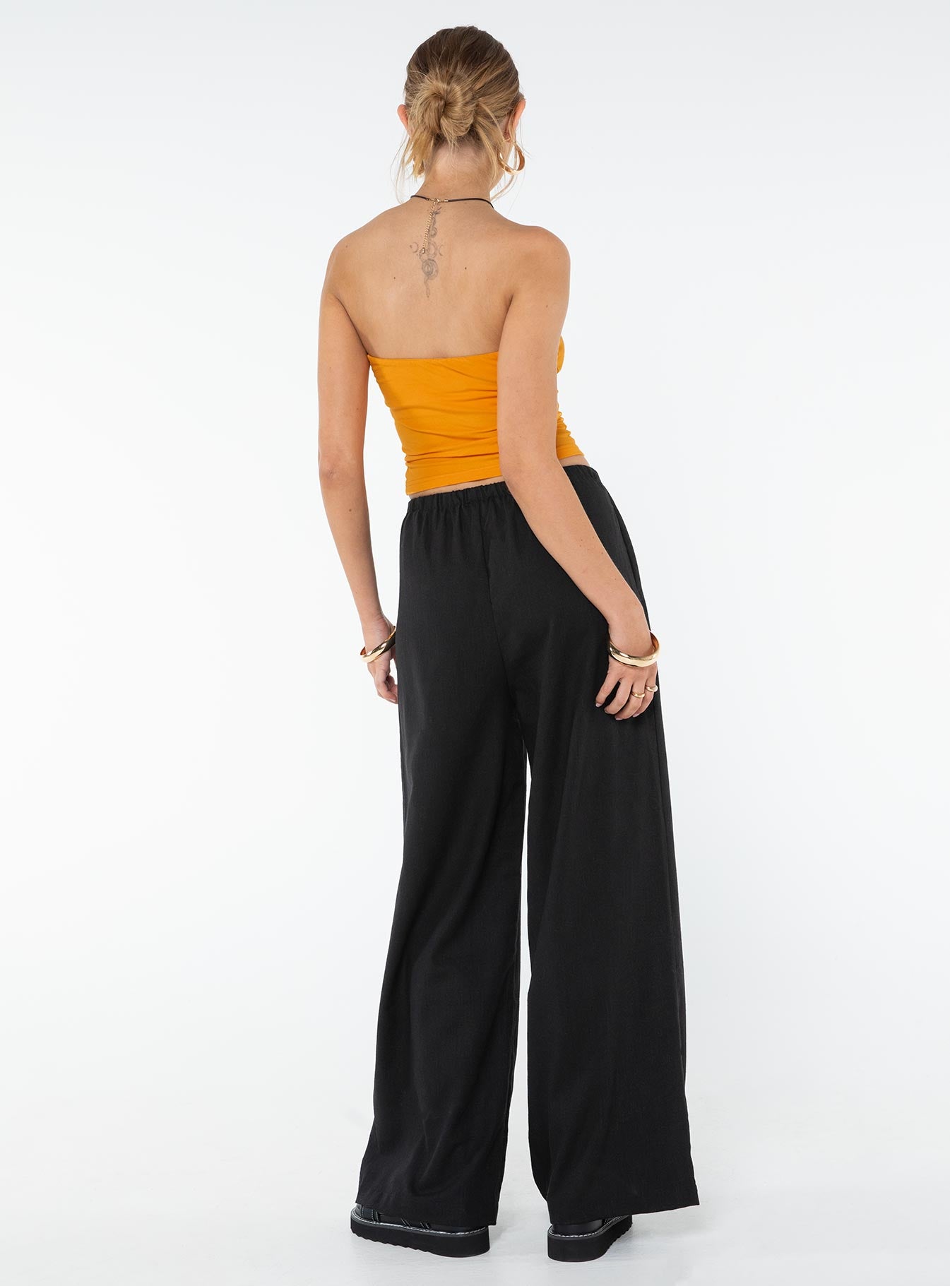 Ogilvie Linen Blend Pants Black - Image 5