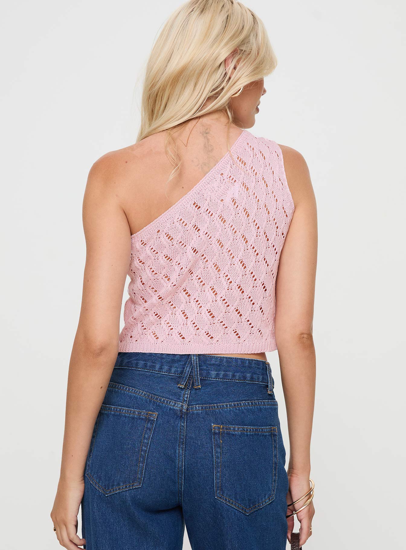 Anthinie One Shoulder Top Pink - Image 5