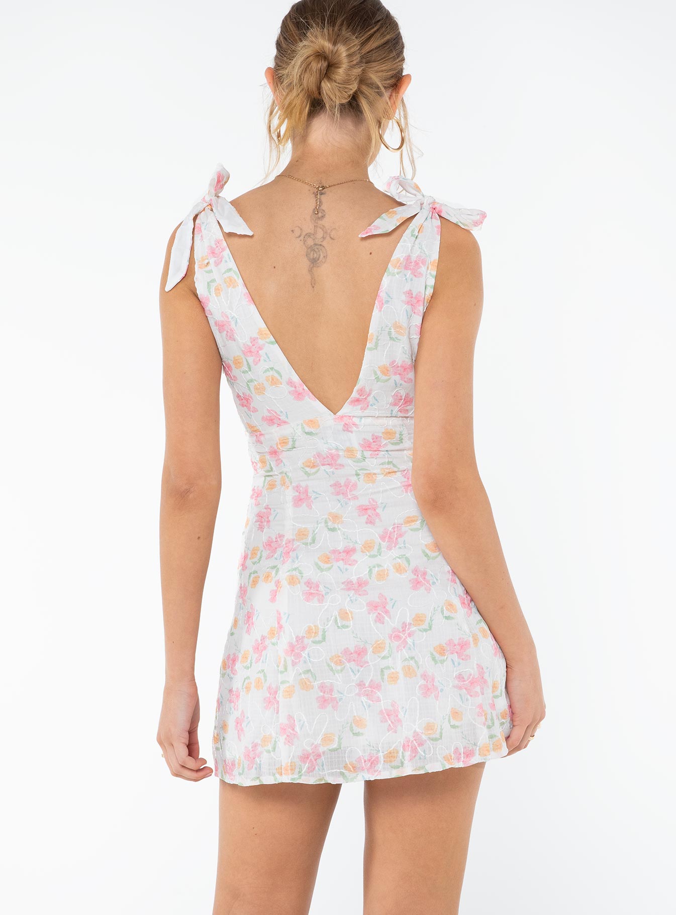 Island Time Mini Dress Pink Floral - Image 6
