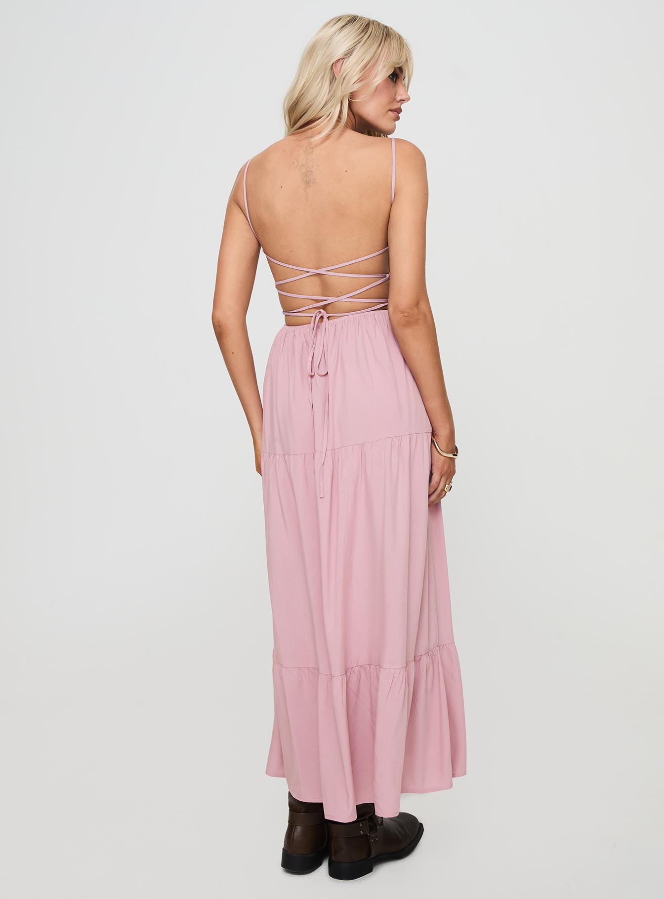 Juzen Maxi Dress Pink - Image 4