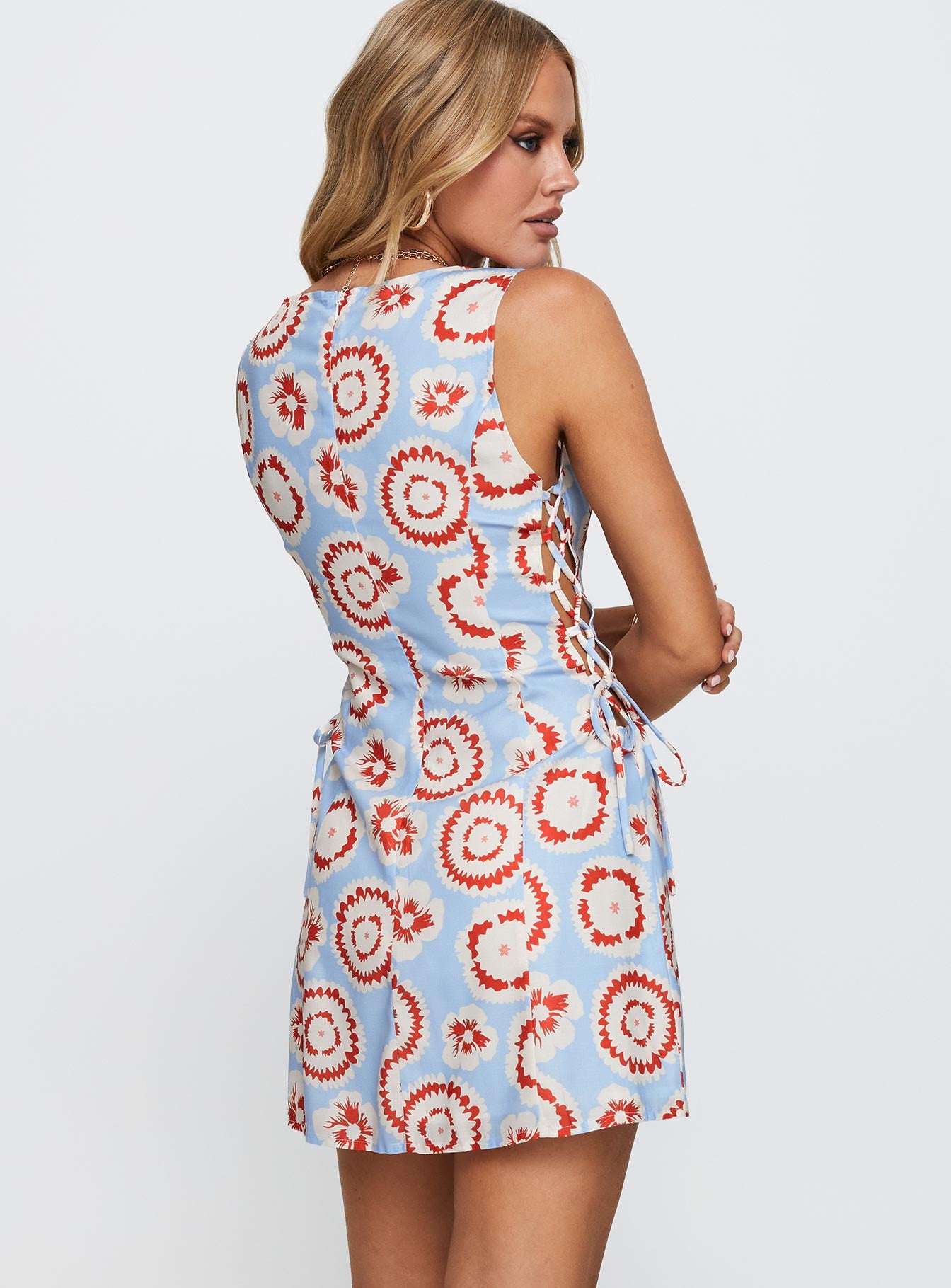 Earlie Mini Dress Blue / Red - Image 5