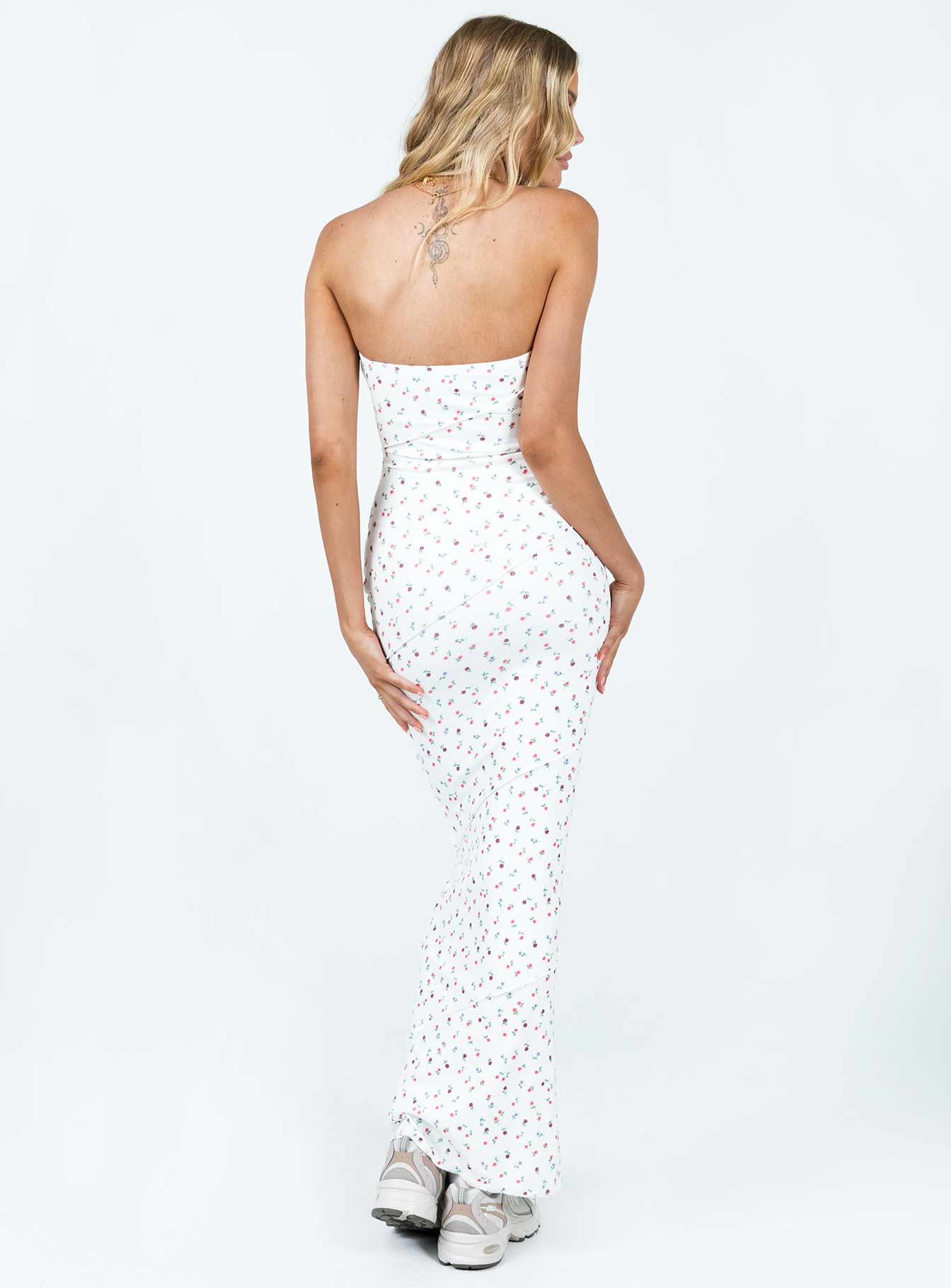 Oscar Maxi Dress White Floral - Image 5