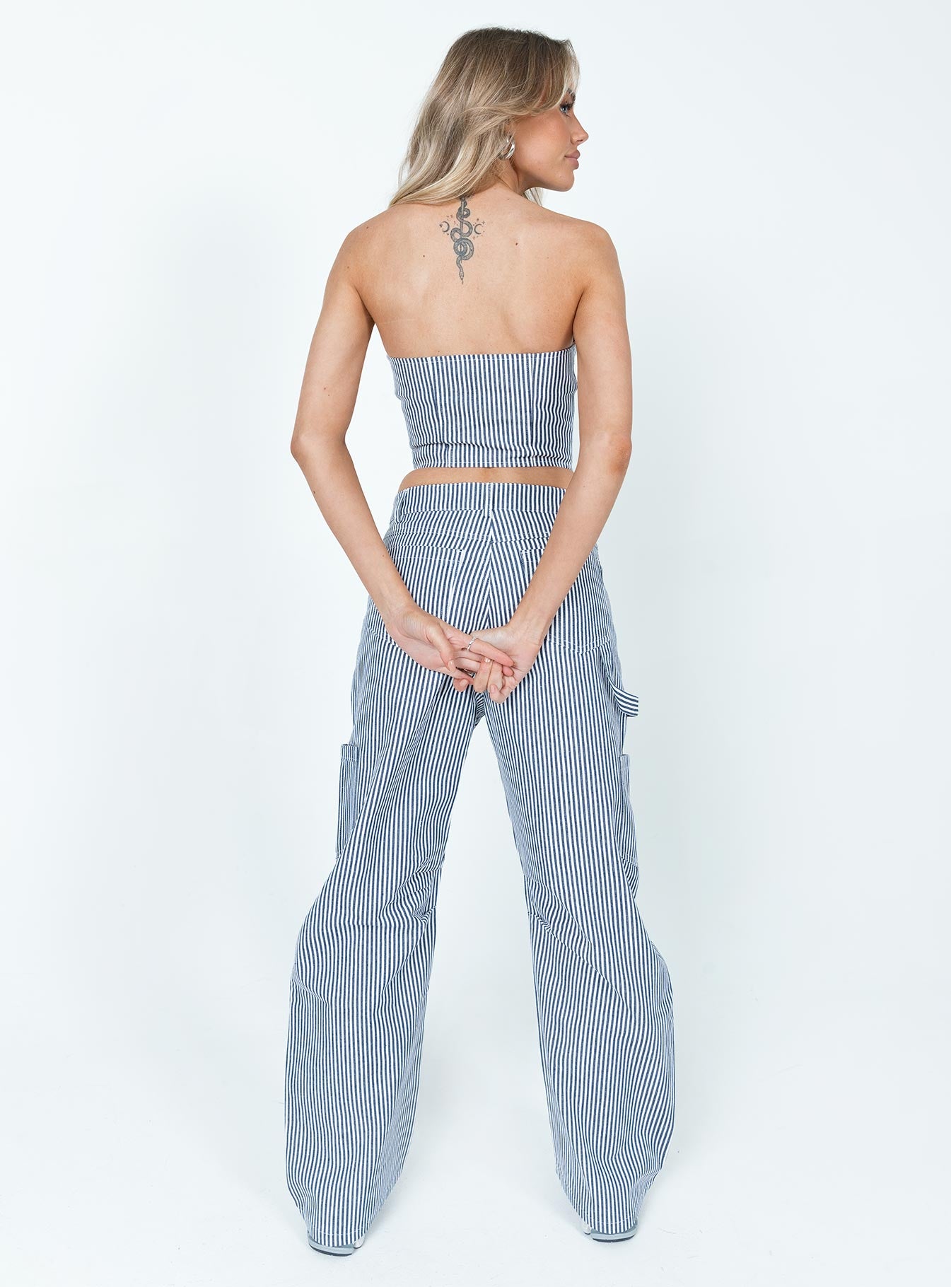 Miami Vice Pants Navy Pinstripe - Image 5