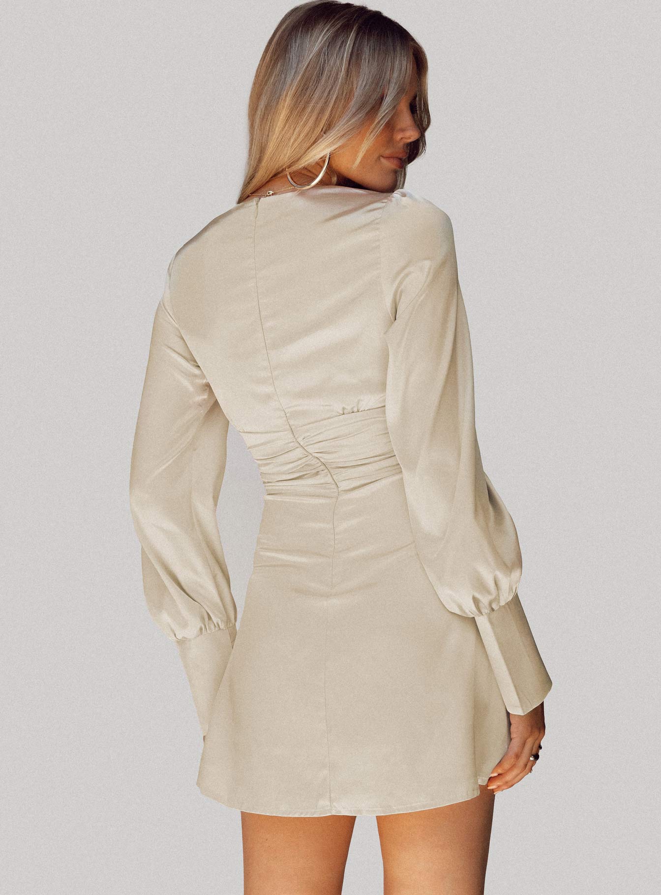 Deliah Mini Dress Champagne - Image 4