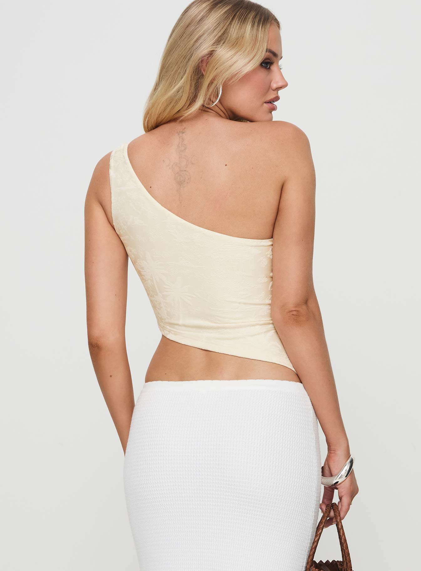 Toomba One Shoulder Top Ivory - Image 5