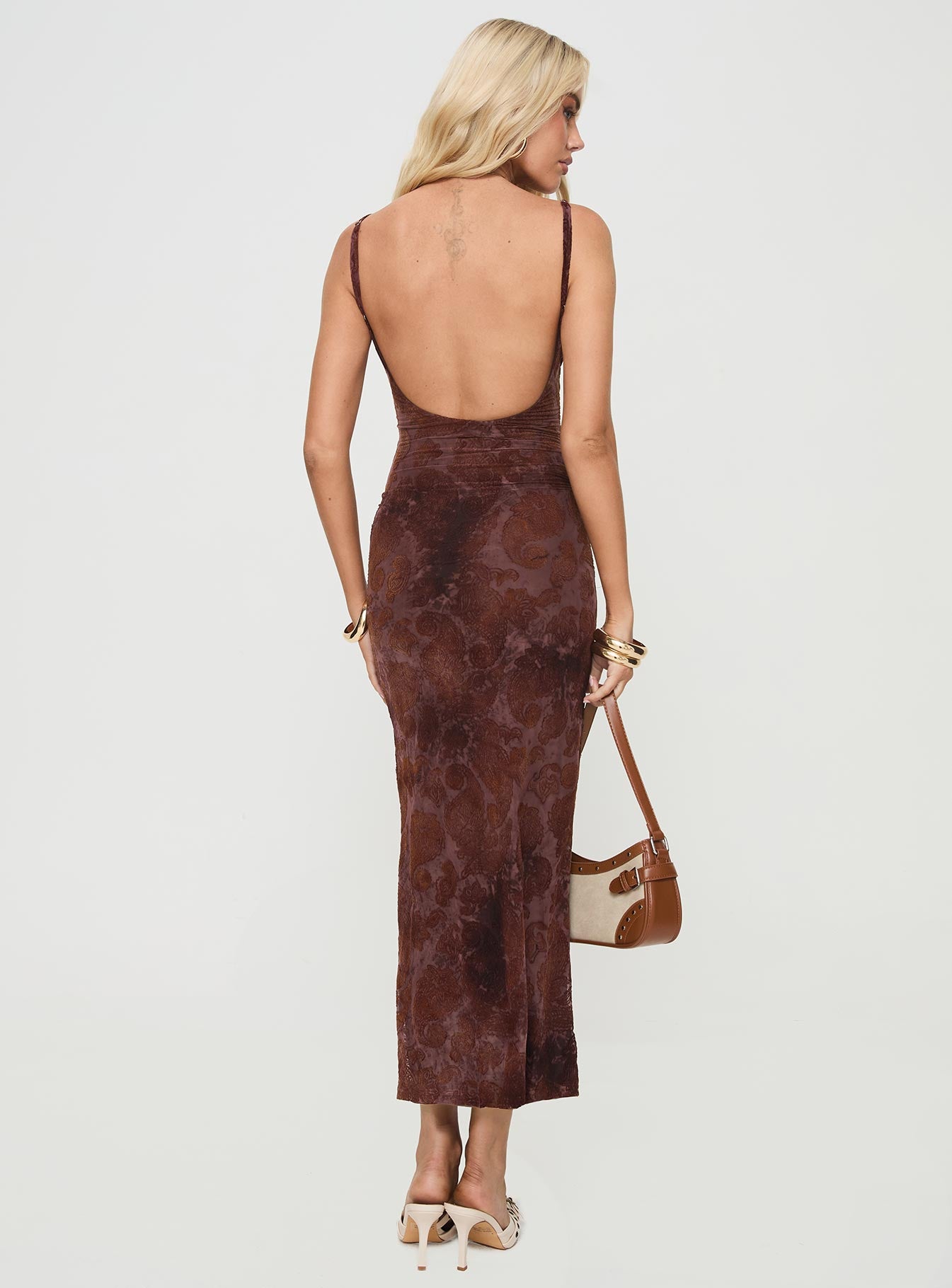 Knox Maxi Dress Chocolate - Image 5