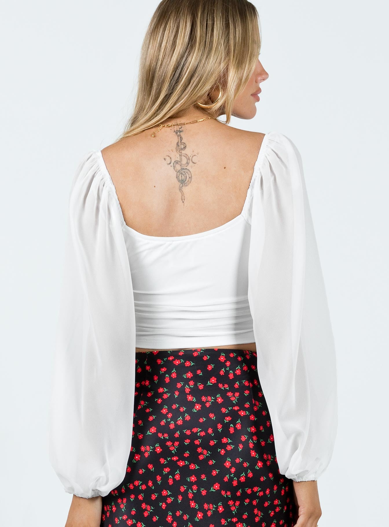 Paley Long Sleeve Top White - Image 5