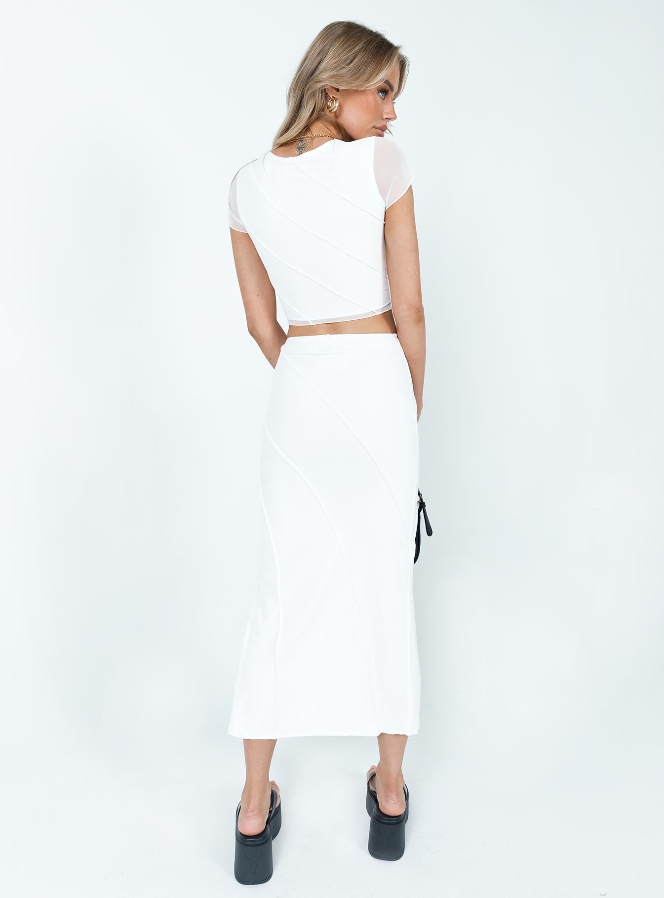 Erika Midi Skirt White - Image 4
