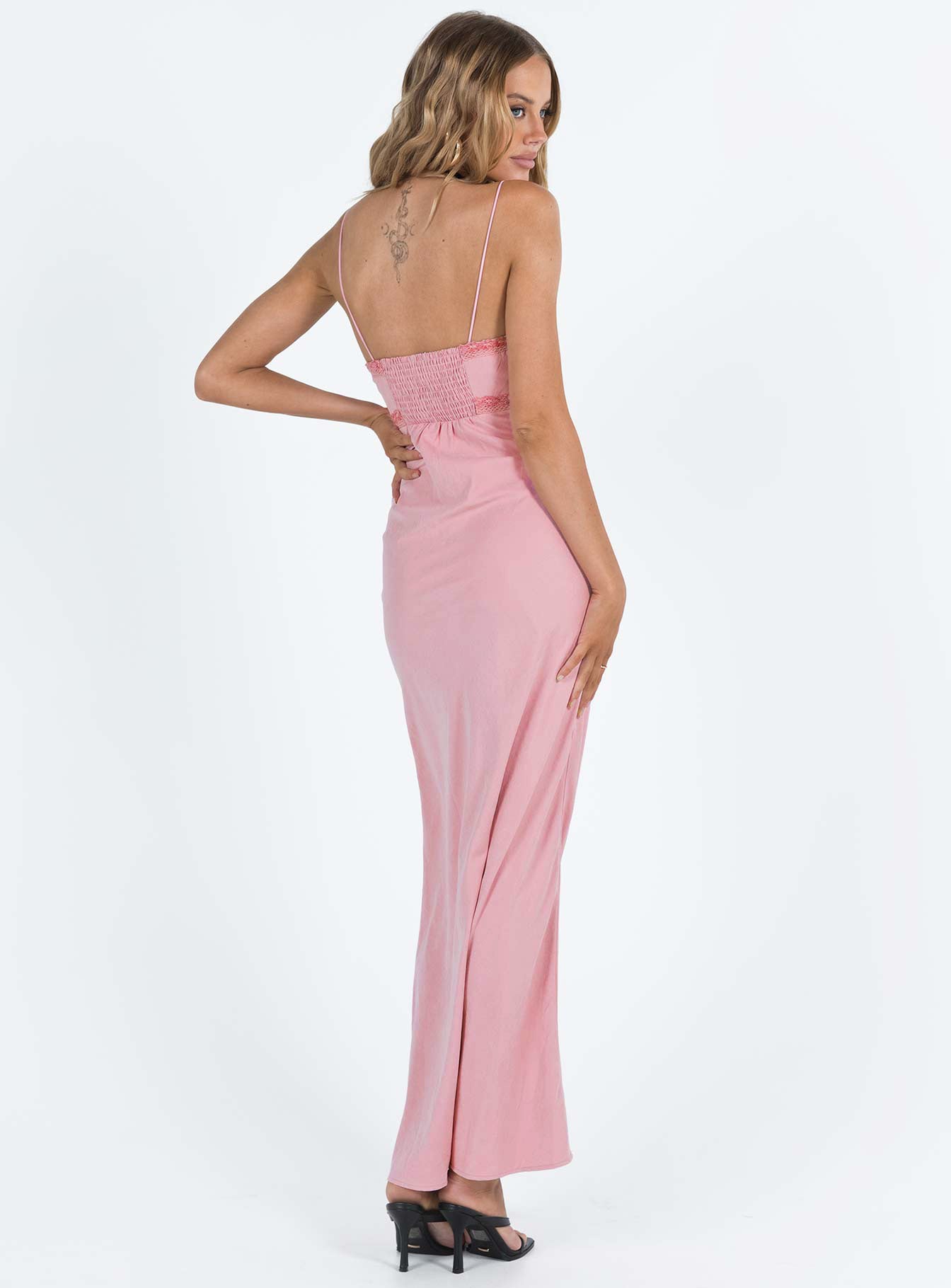 Emily Maxi Dress Gin Fizz Pink - Image 5