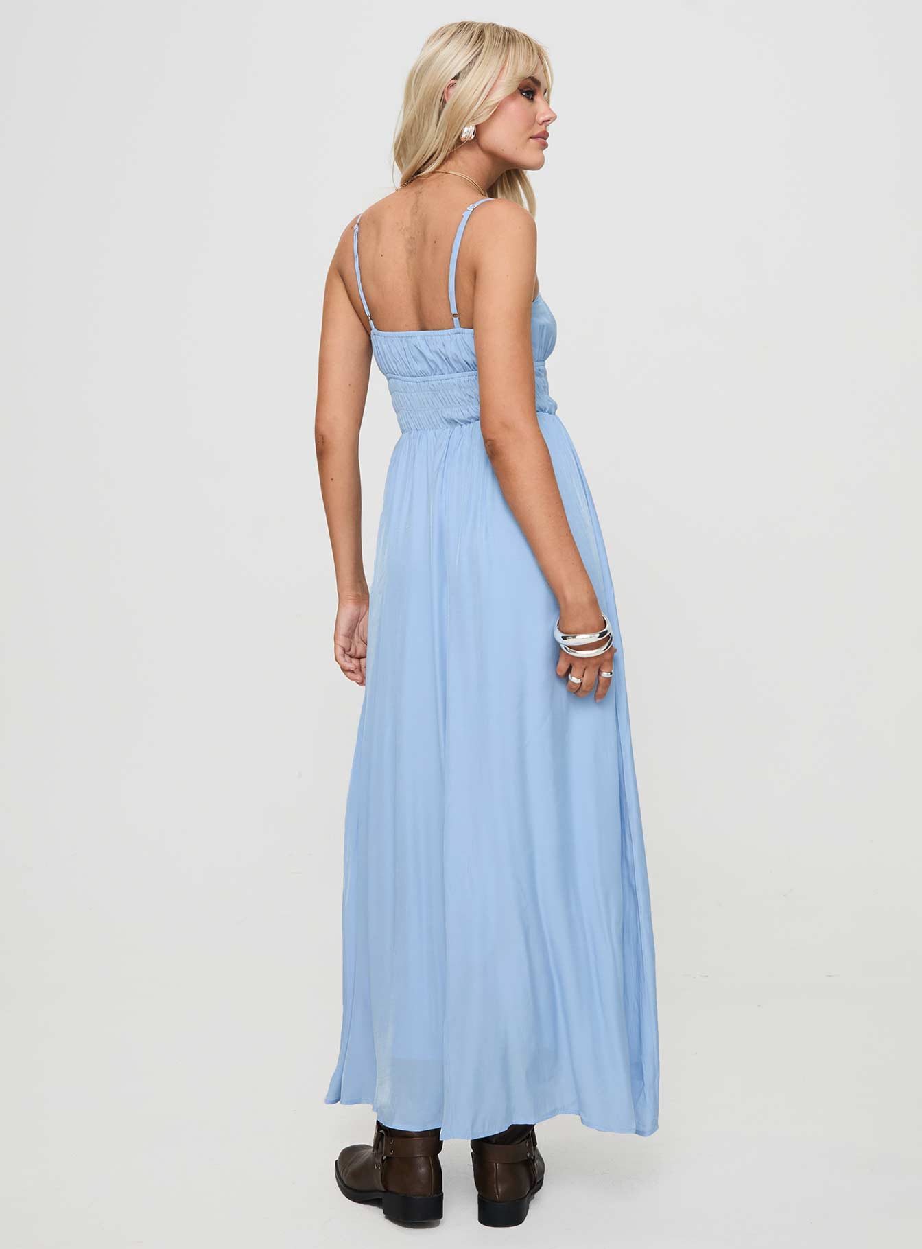 Jersie Maxi Dress Blue - Image 5