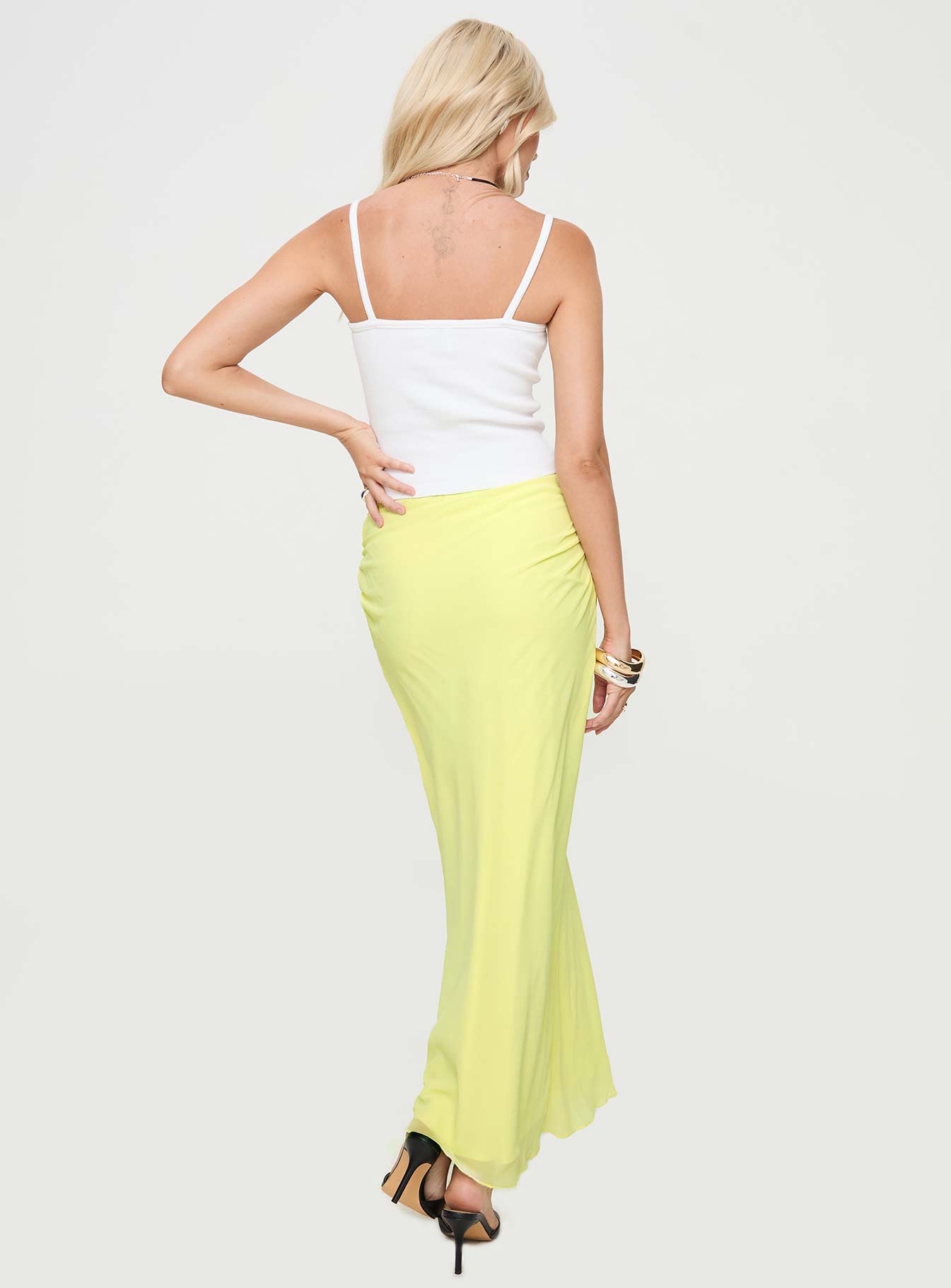 Herrera Maxi Skirt Yellow - Image 5