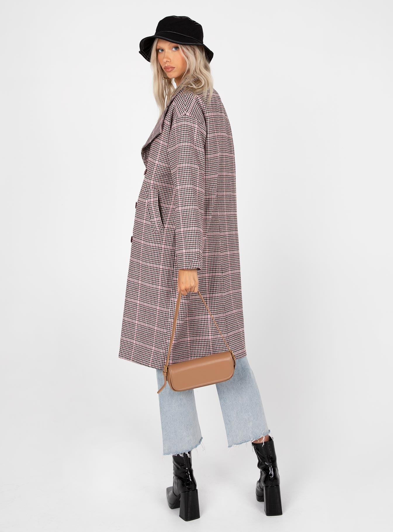 Parisa Winter Check Coat Multi - Image 5