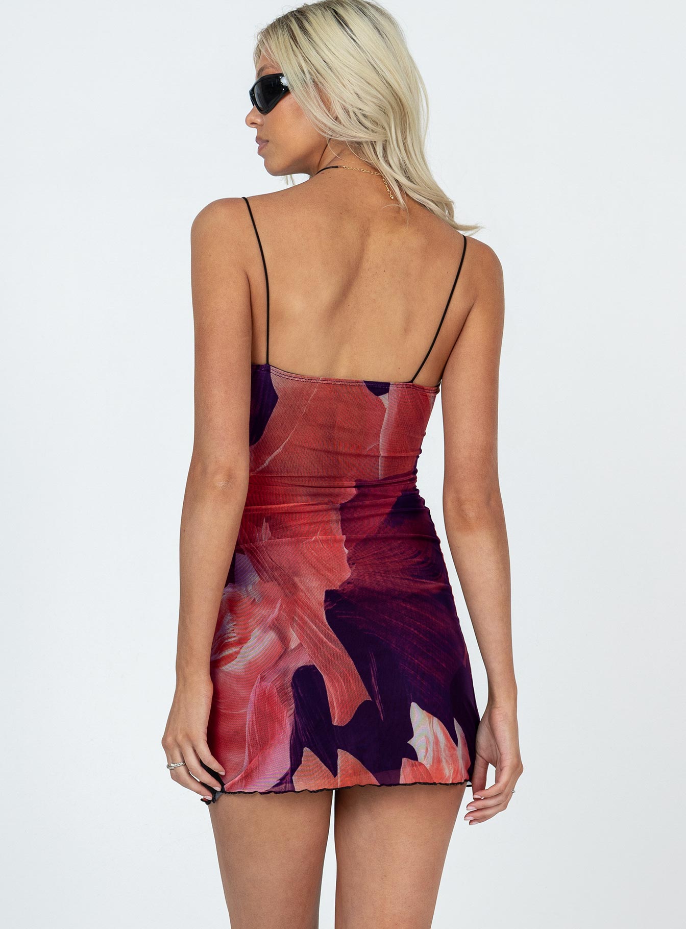 Sugar Mini Dress Red Multi Tall - Image 5