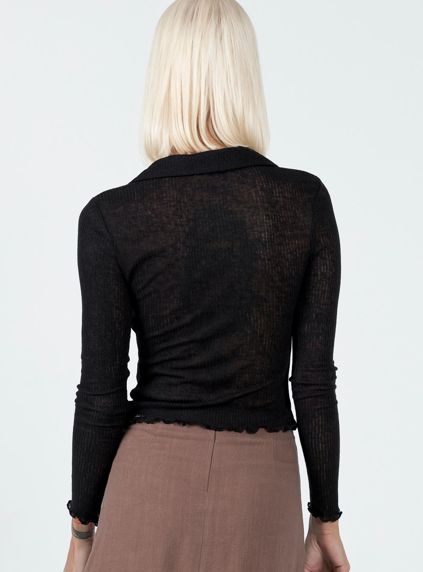 Travers Long Sleeve Top Black - Image 5