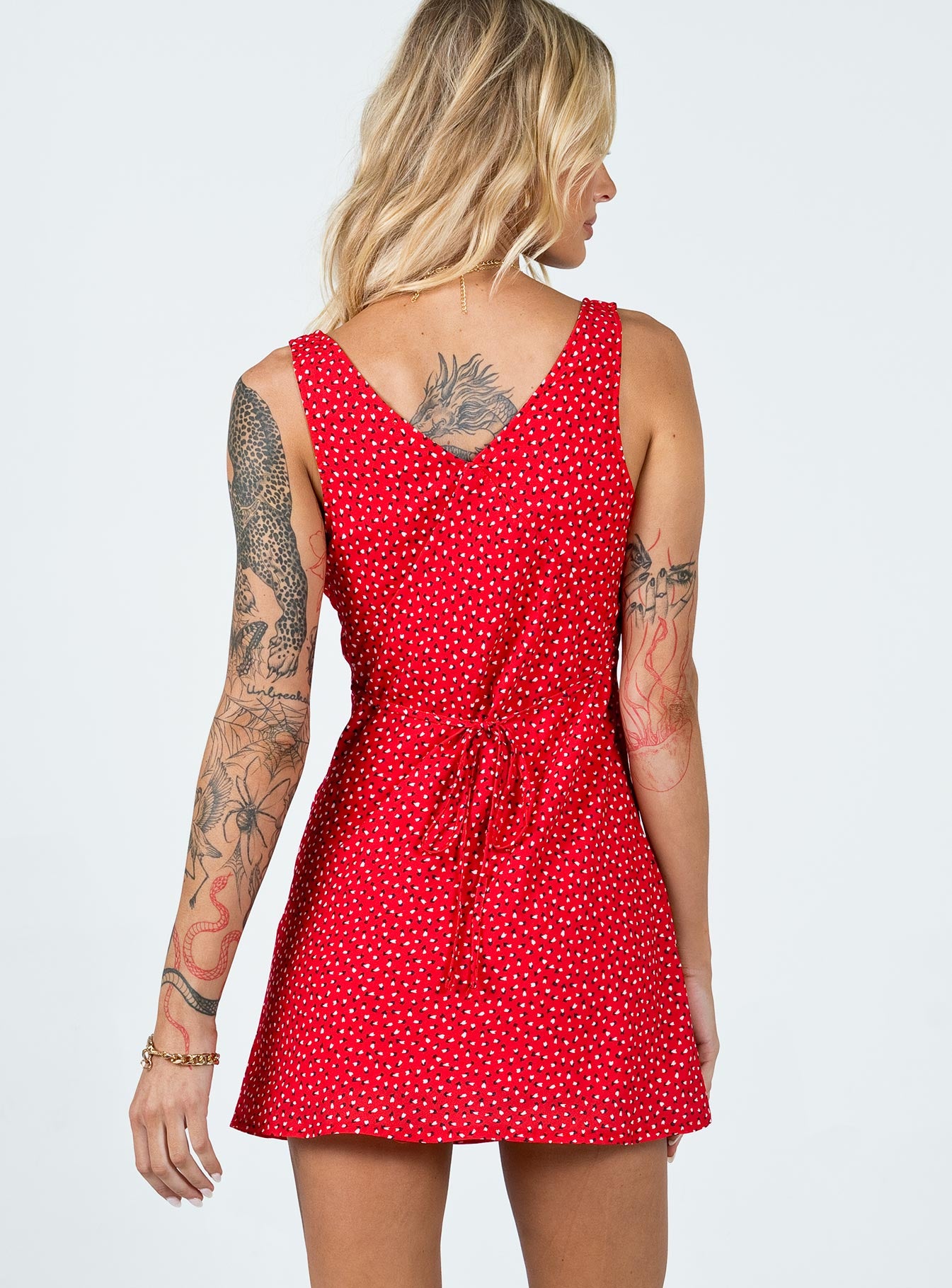 Nellie Mini Dress Red Floral - Image 5