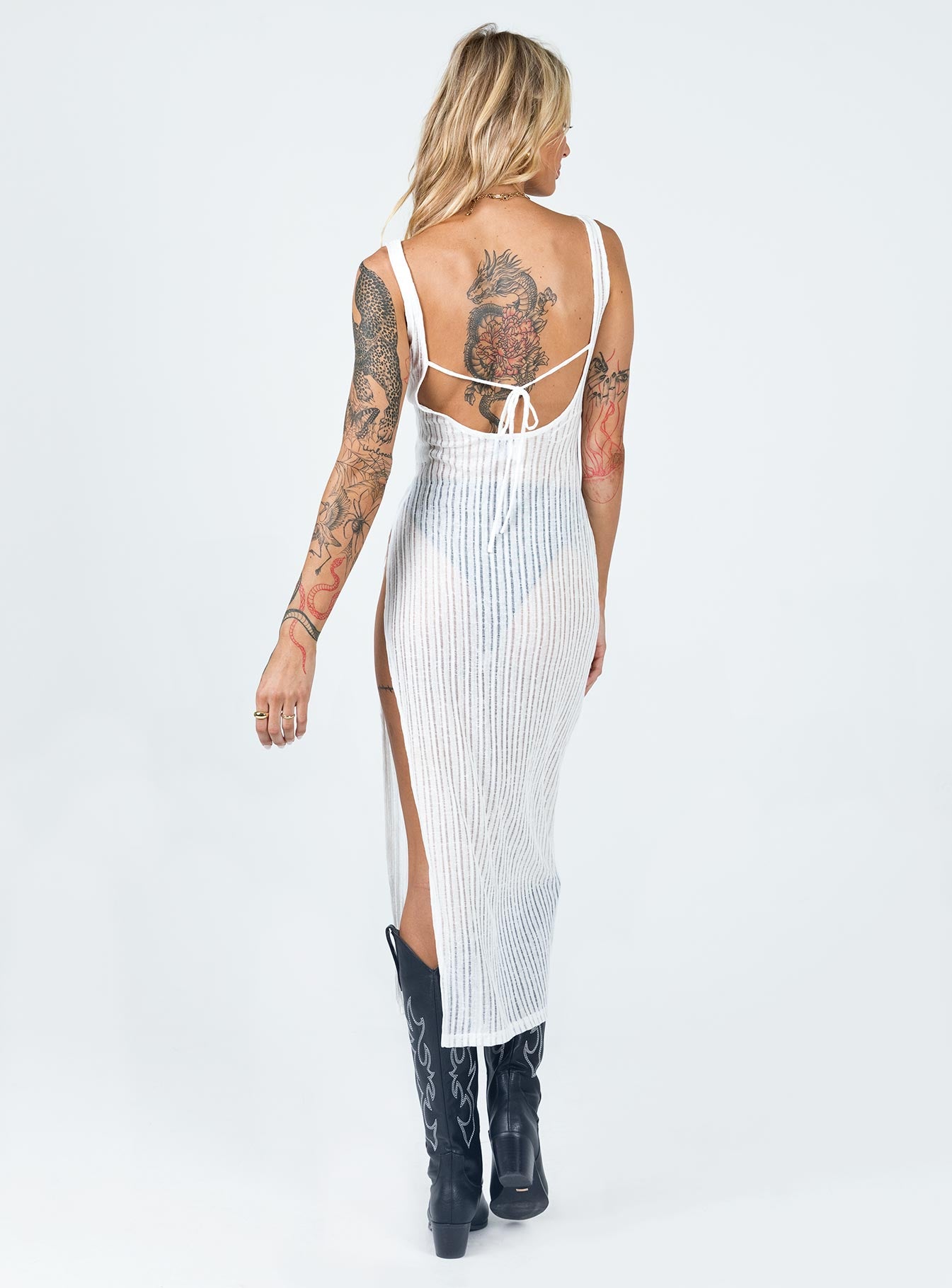 Jasmine Midi Dress White - Image 6