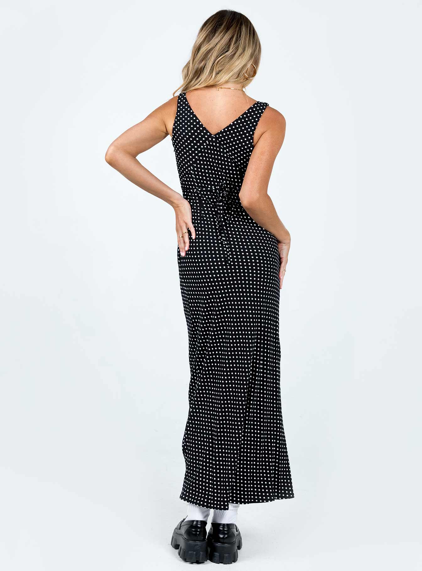 Nellie Maxi Dress Black Polka Dot - Image 5