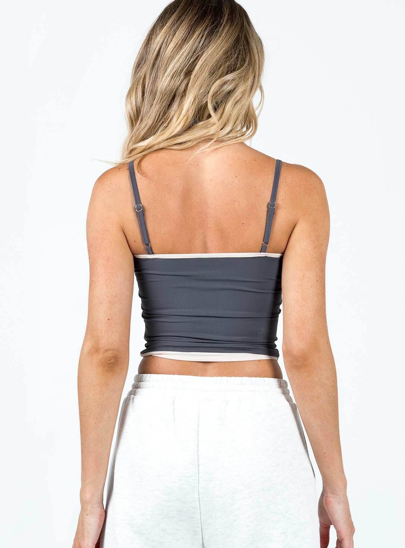 Premier Layered Tank Top Slate - Image 5
