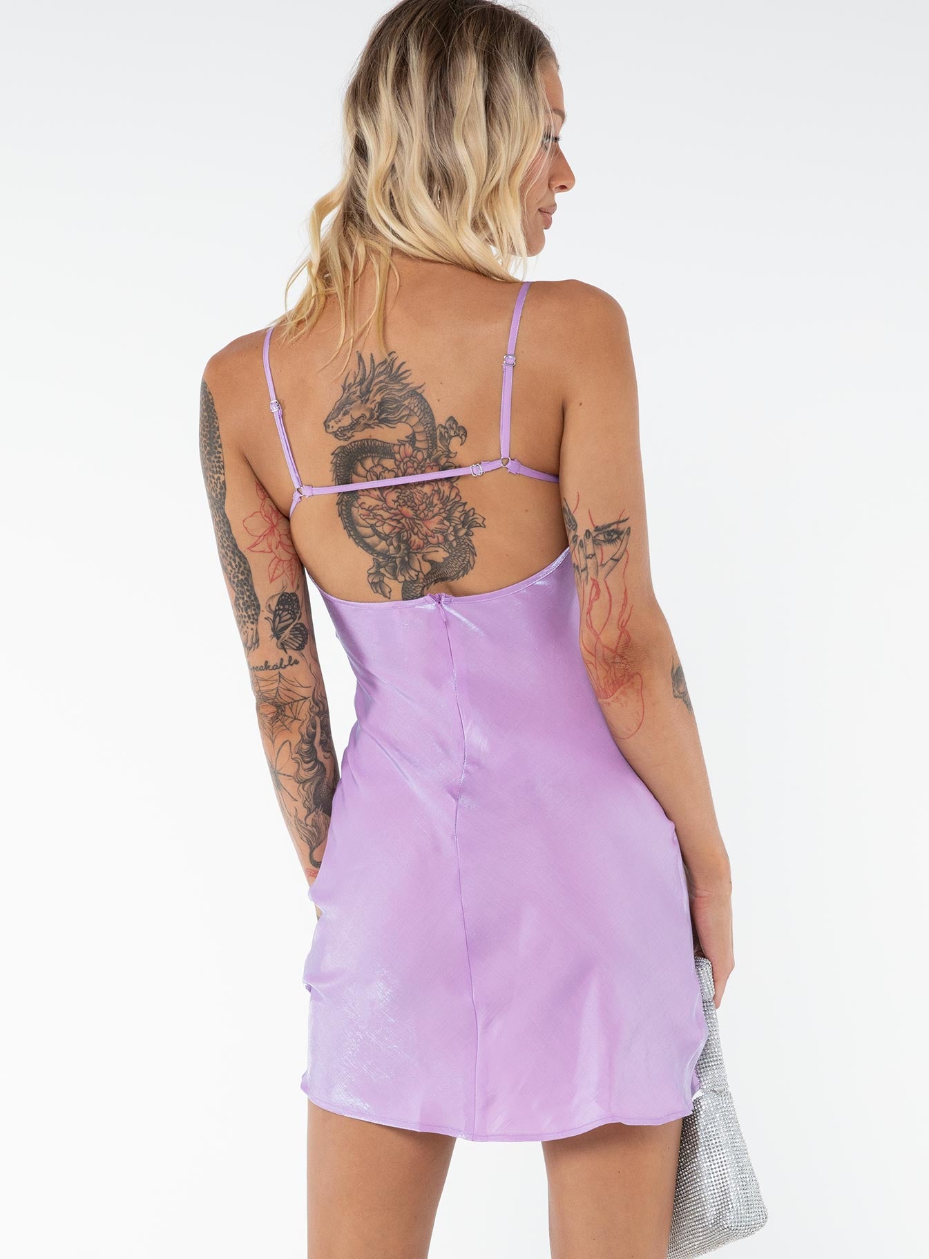Violetta Mini Dress Purple Tall - Image 5