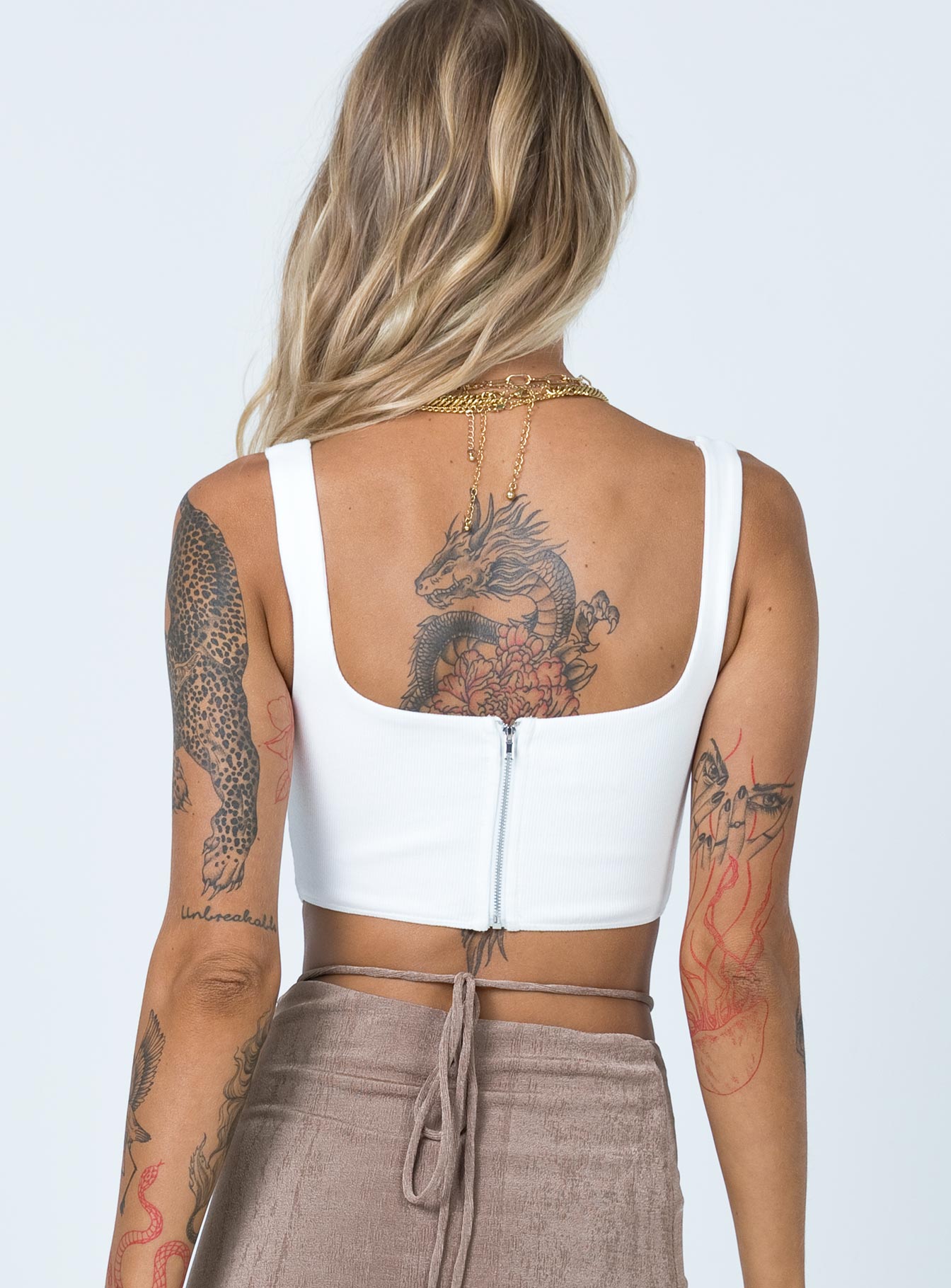 Kaeshia Rib Bustier White Lower Impact - Image 5