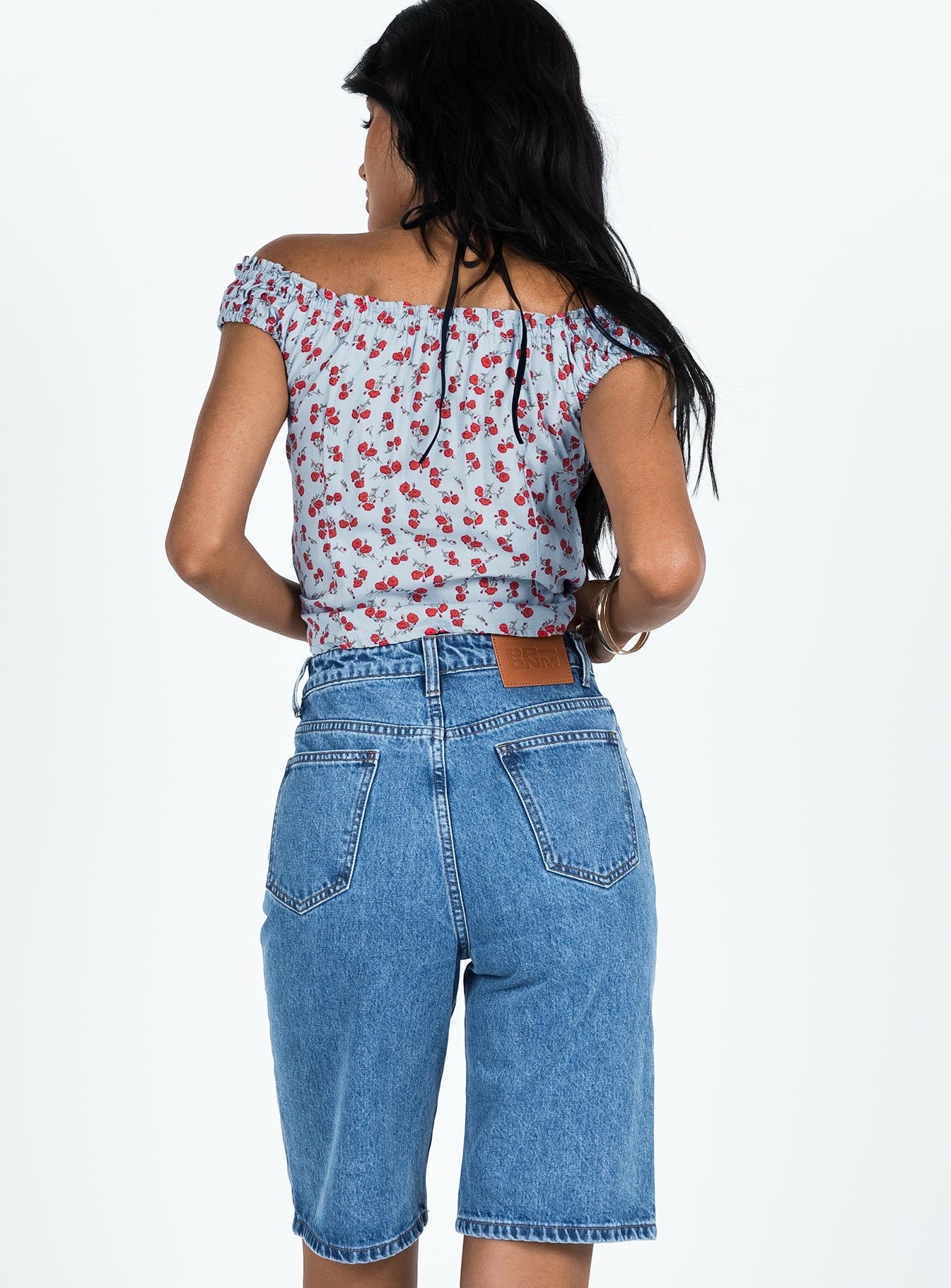 Seville Denim Shorts Mid Wash - Image 6