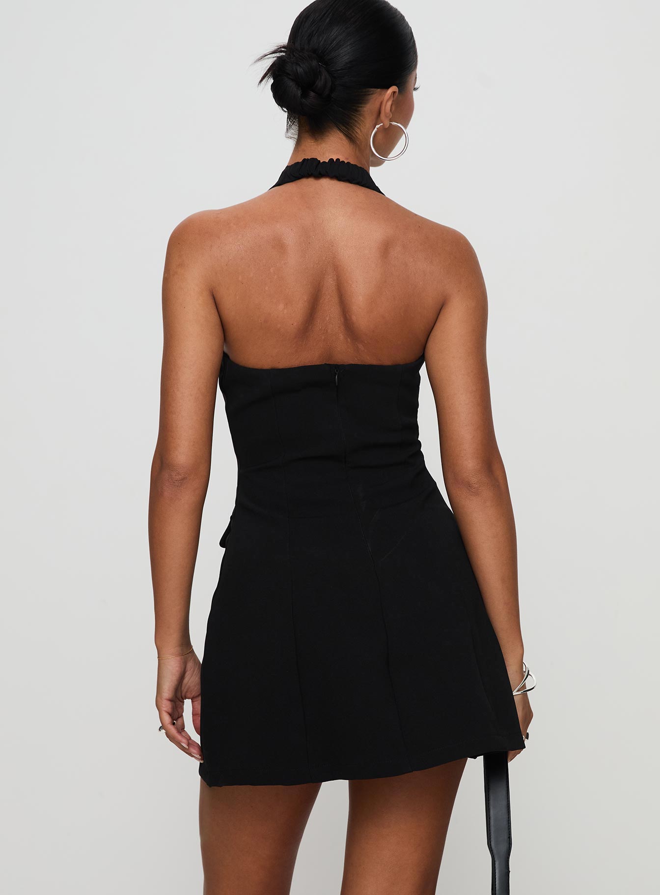 Emanuela Halter Mini Dress Black - Image 5