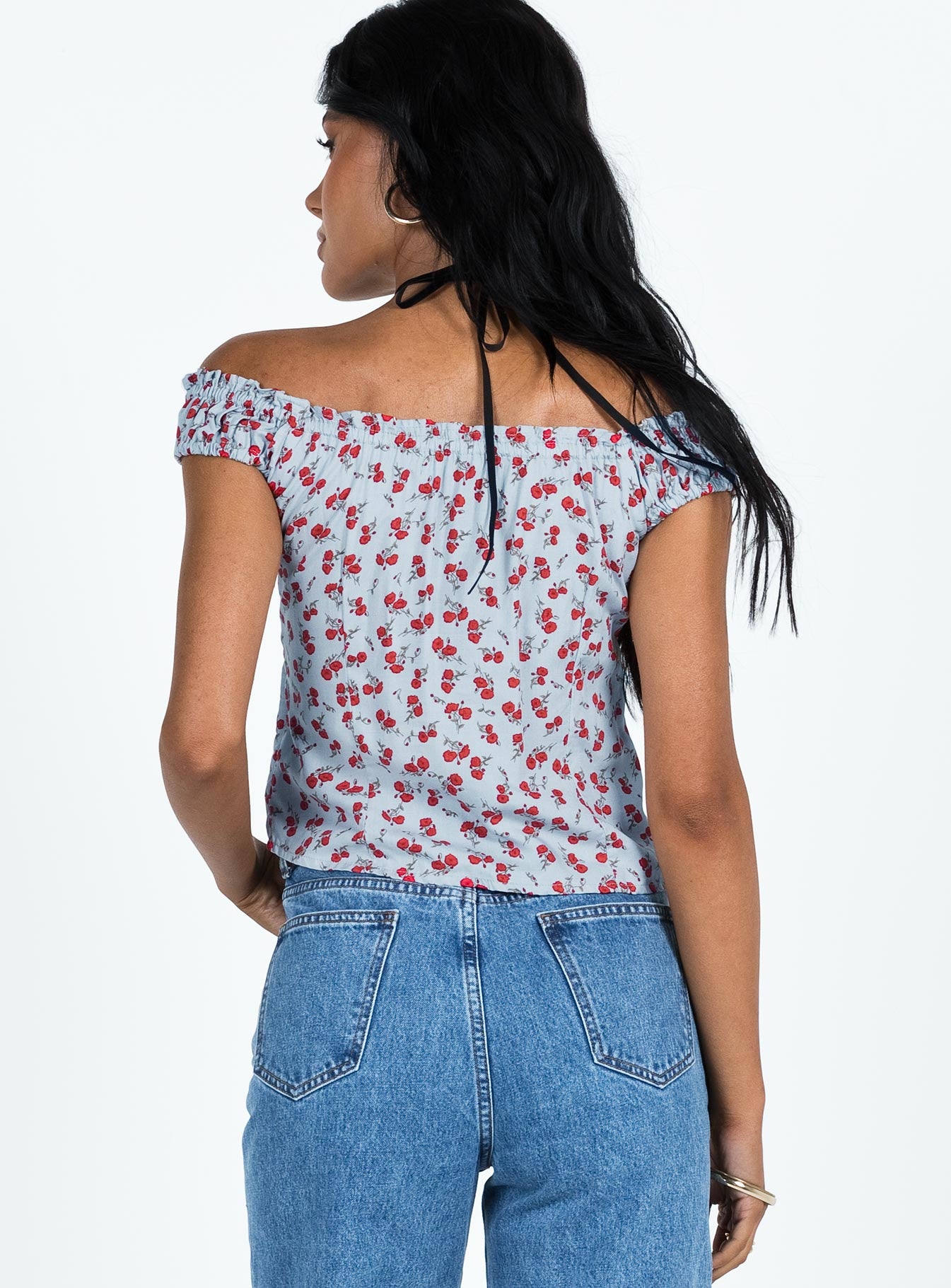 Citra Top Blue Floral - Image 5