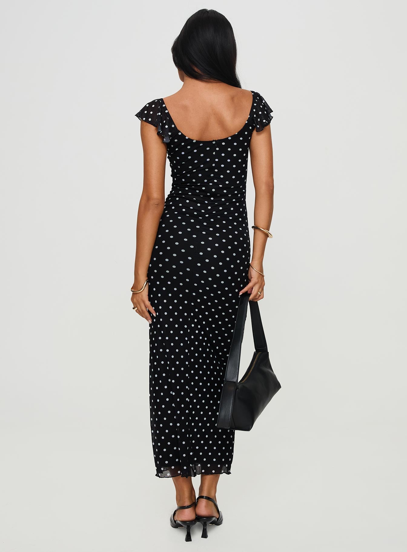Sandberg Maxi Dress Black Polka Dot - Image 5