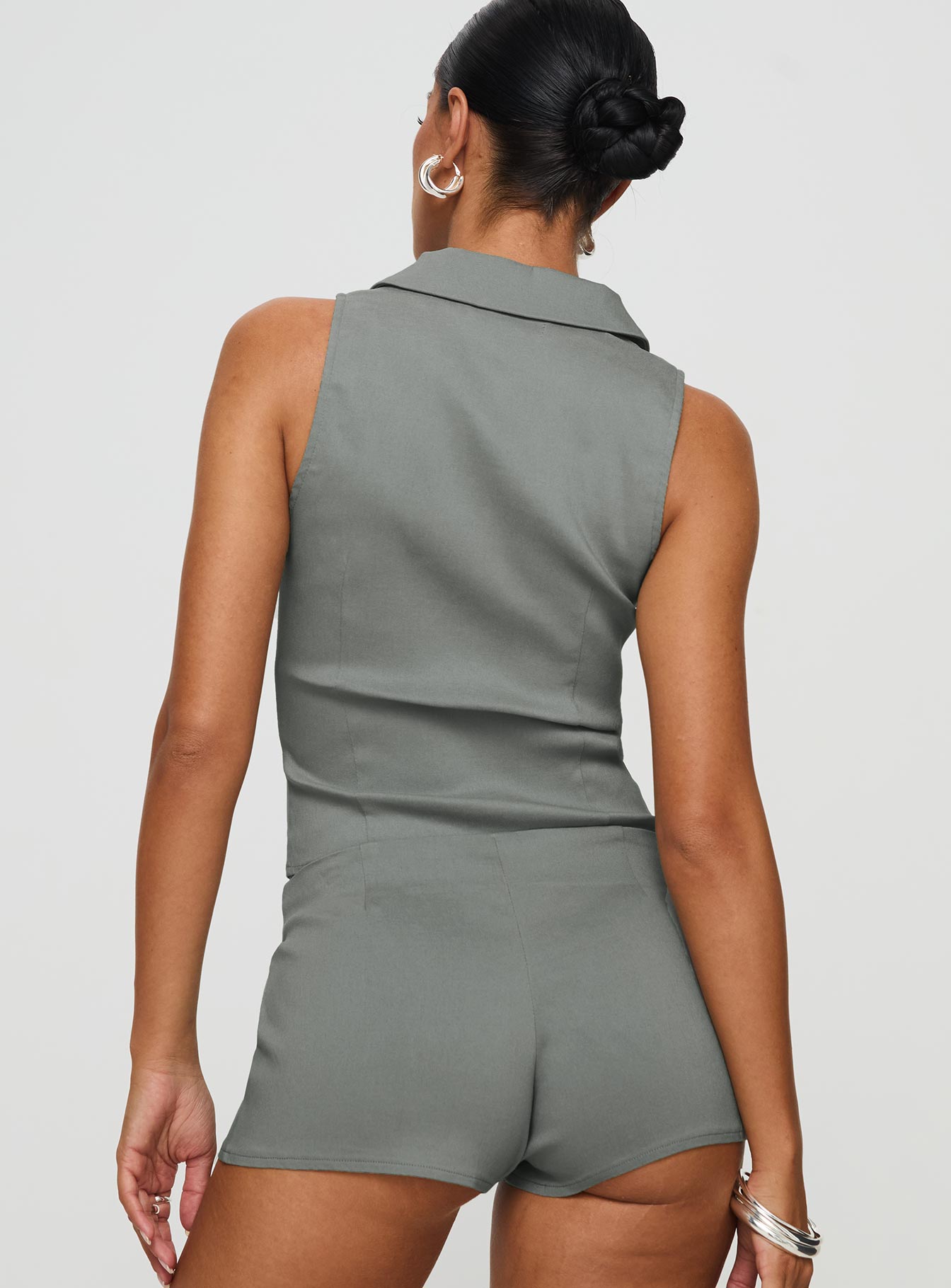Janae Vest Top Grey - Image 5