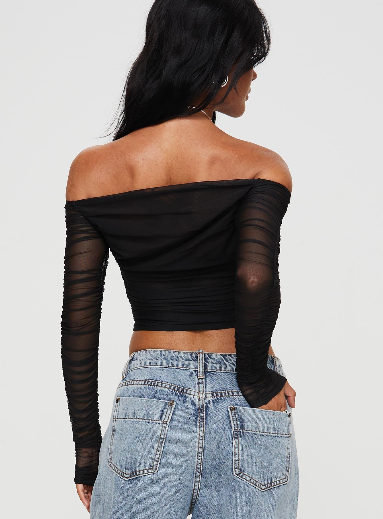 Hartford Off The Shoulder Top Black - Image 5