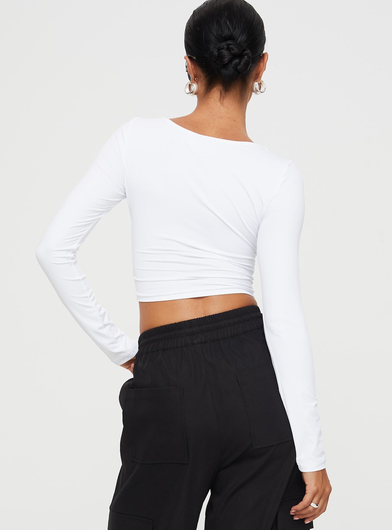 Dunford Long Sleeve Top White - Image 5
