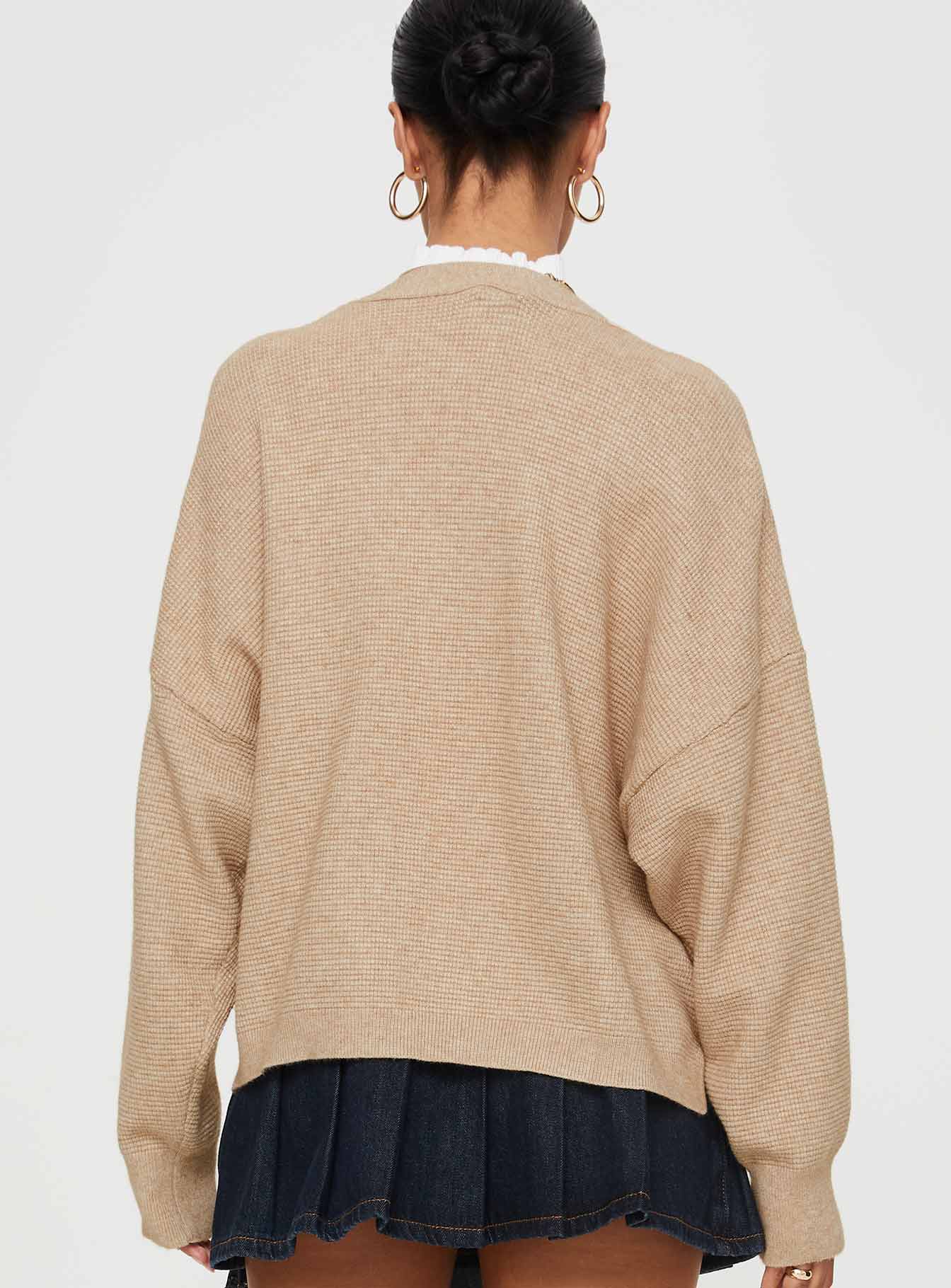 Theo Cardigan Beige - Image 5