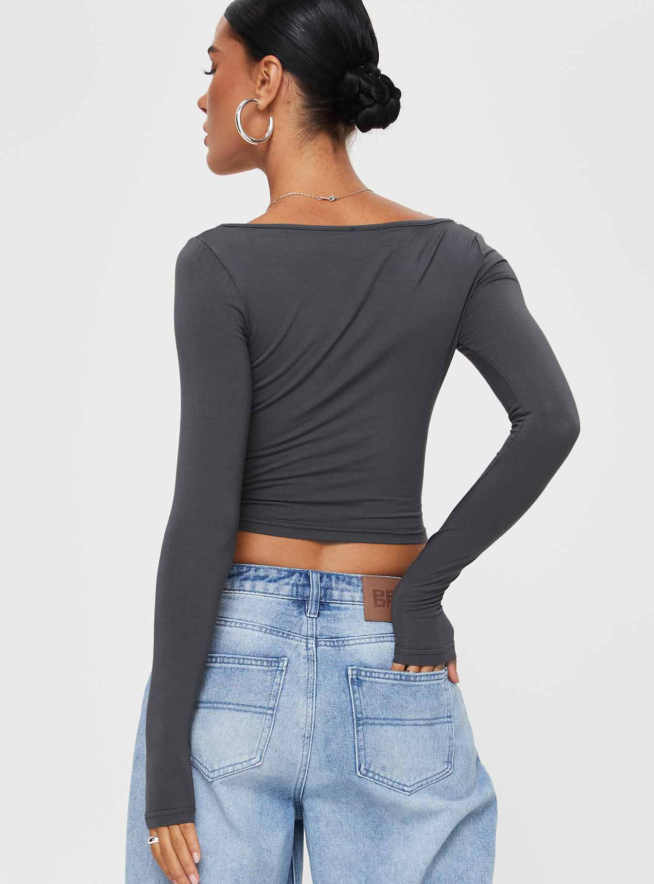 Moylan Long Sleeve Top Grey - Image 5