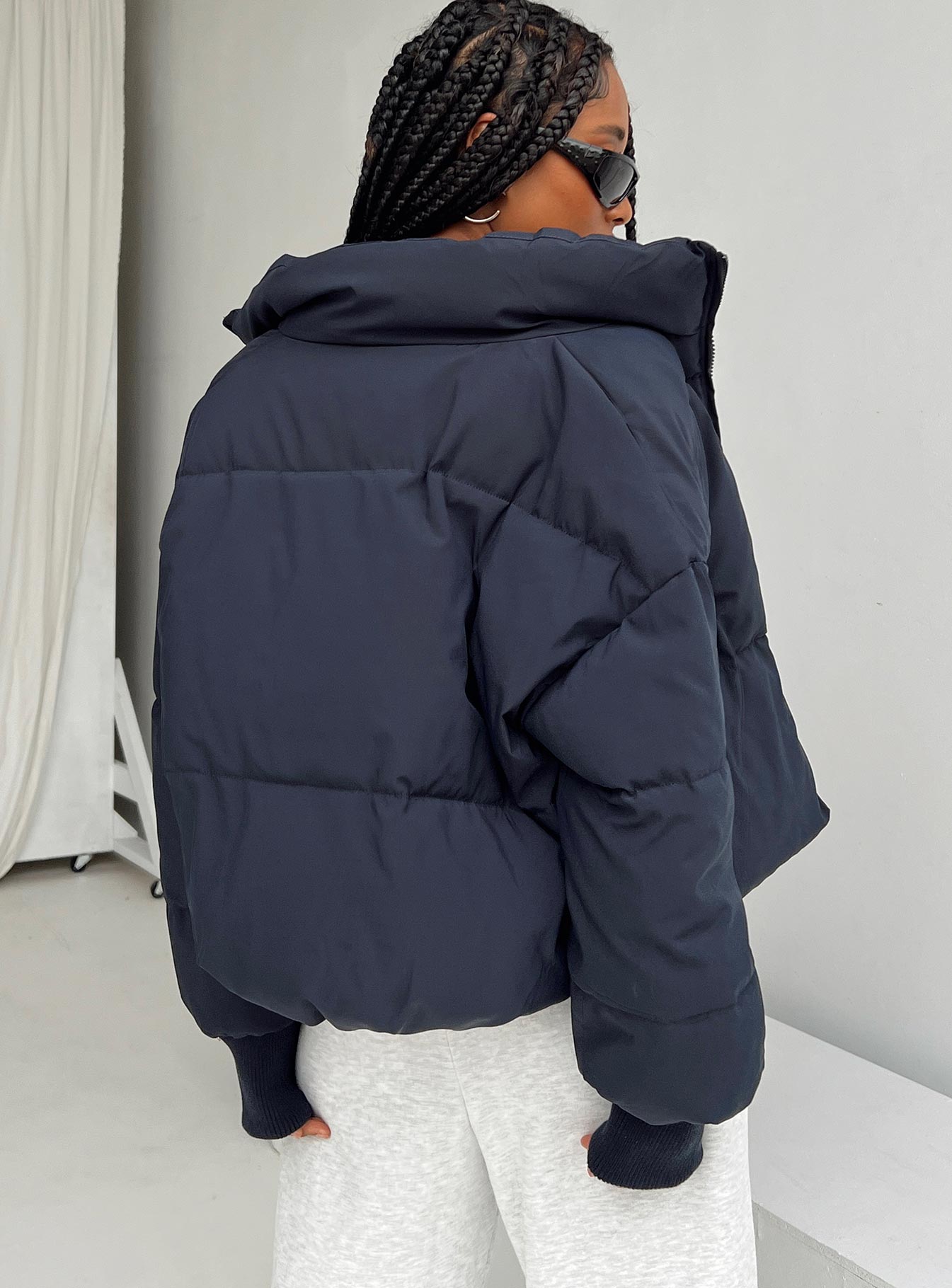 Abe Puffer Jacket Navy - Image 4