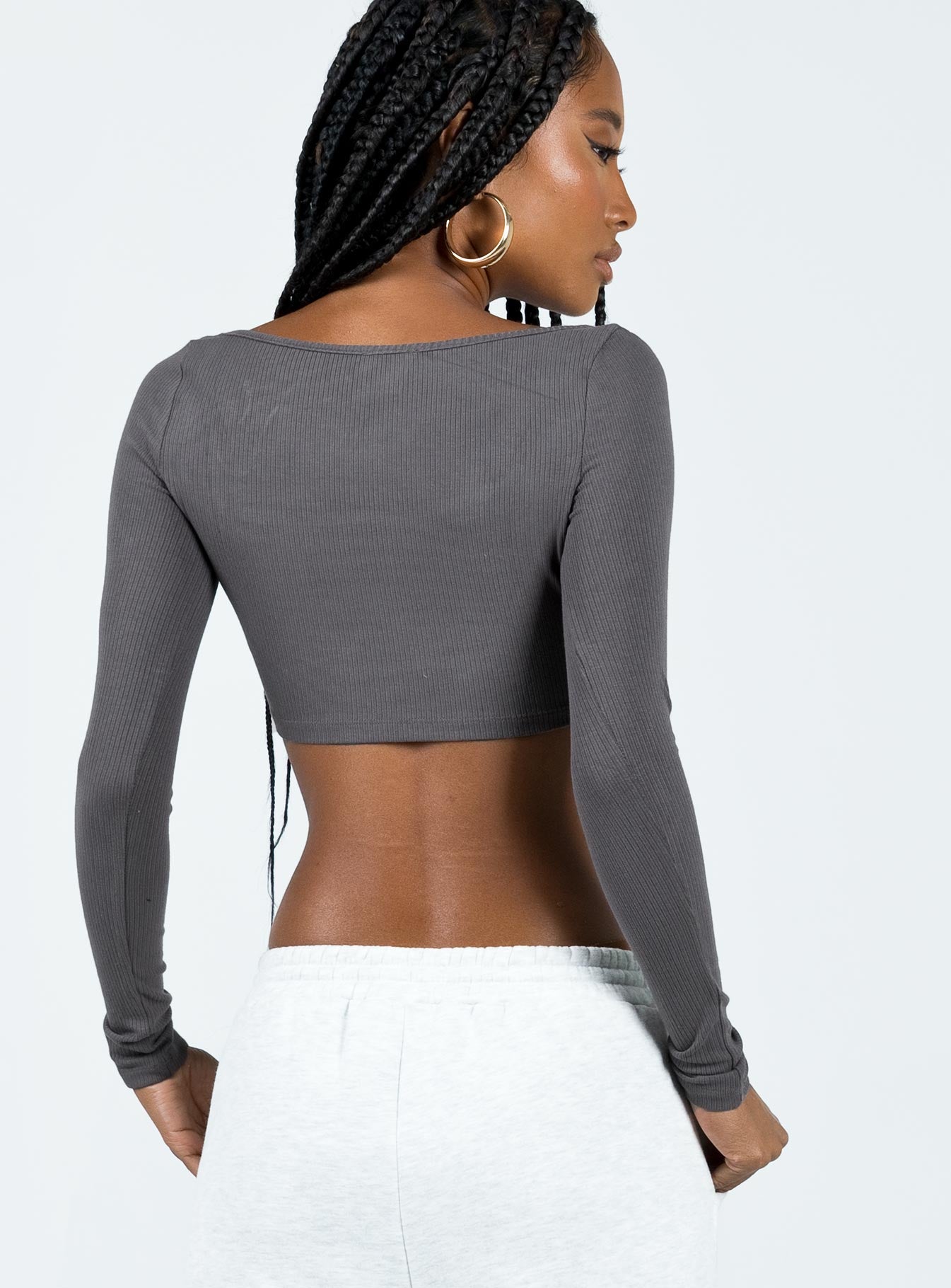 Paynton Long Sleeve Top Grey - Image 4